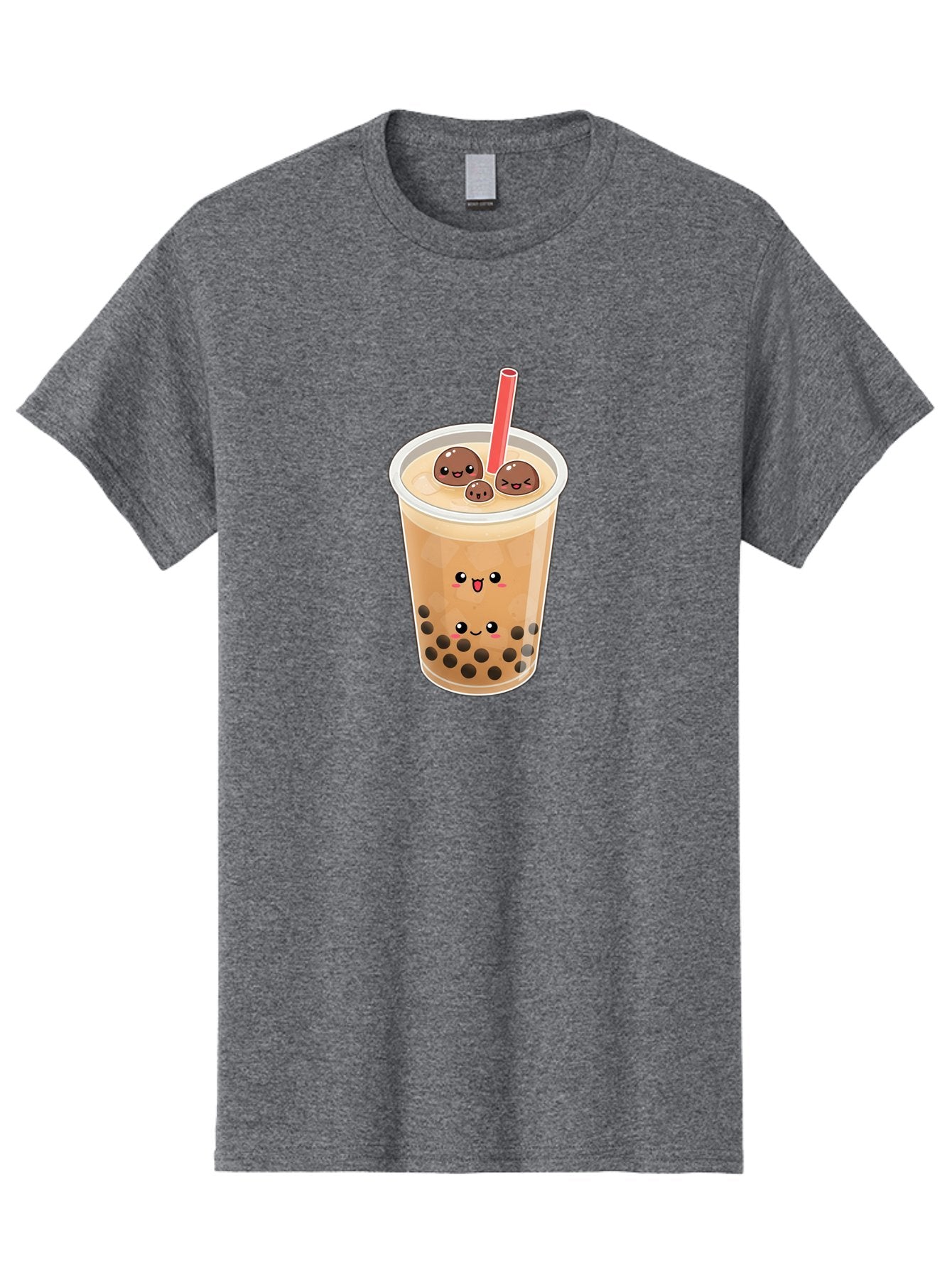 Boba-Tea-13 Men'S Graphic Tee, 100% Cotton, Comfortable Casual Summer Wear, Machine Washable, Boba Tea, Bubble Tea, Cartoon Drink, Cute Beverage, Milky Tea, Tea Time, Boba Pearls, Sweet Treat, Cartoon Style, Adorable Drink, Tasty Boba, Bac654 5