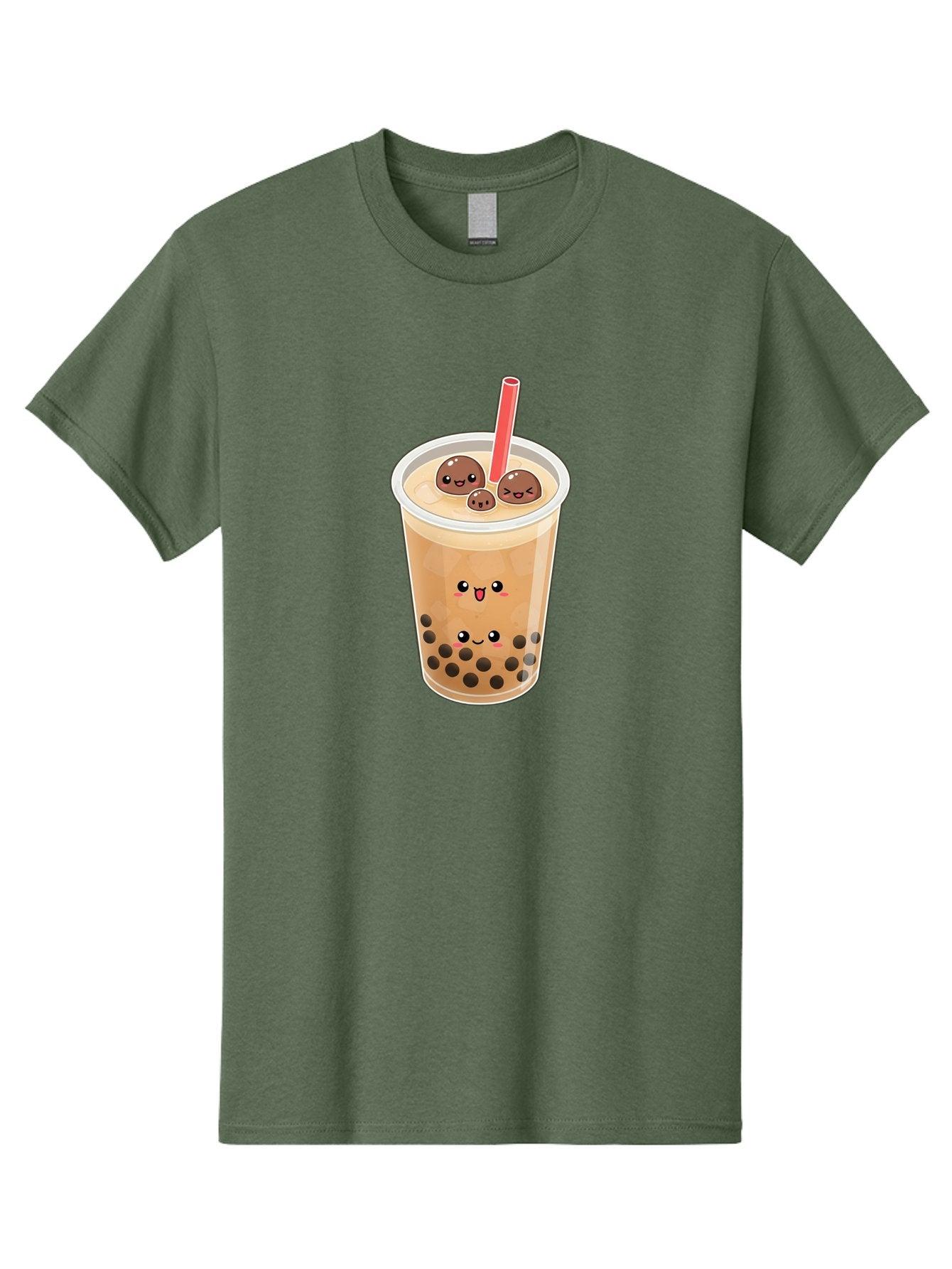 Boba-Tea-13 Men'S Graphic Tee, 100% Cotton, Comfortable Casual Summer Wear, Machine Washable, Boba Tea, Bubble Tea, Cartoon Drink, Cute Beverage, Milky Tea, Tea Time, Boba Pearls, Sweet Treat, Cartoon Style, Adorable Drink, Tasty Boba, Bac654