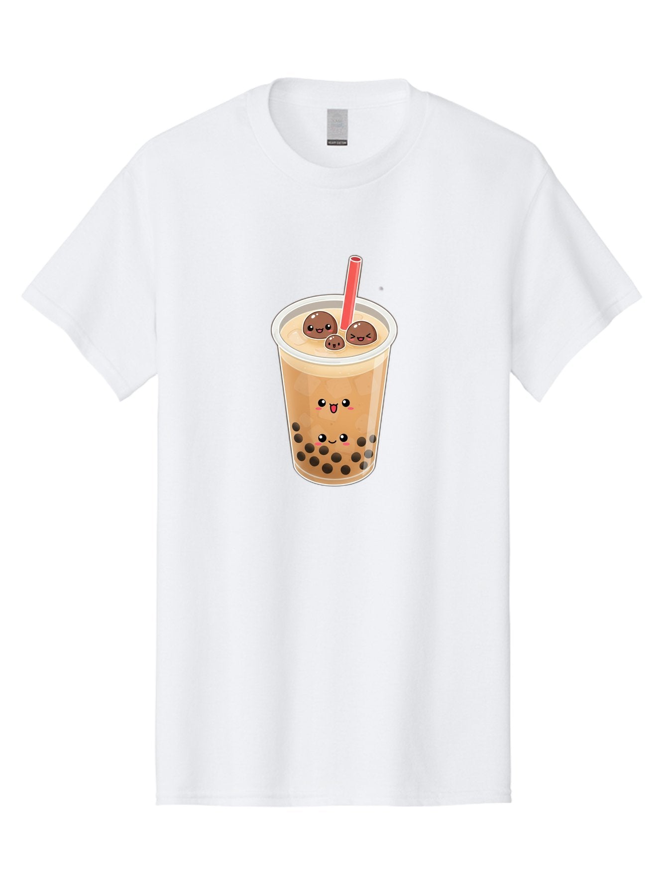 Boba-Tea-13 Men'S Graphic Tee, 100% Cotton, Comfortable Casual Summer Wear, Machine Washable, Boba Tea, Bubble Tea, Cartoon Drink, Cute Beverage, Milky Tea, Tea Time, Boba Pearls, Sweet Treat, Cartoon Style, Adorable Drink, Tasty Boba, Bac654 6