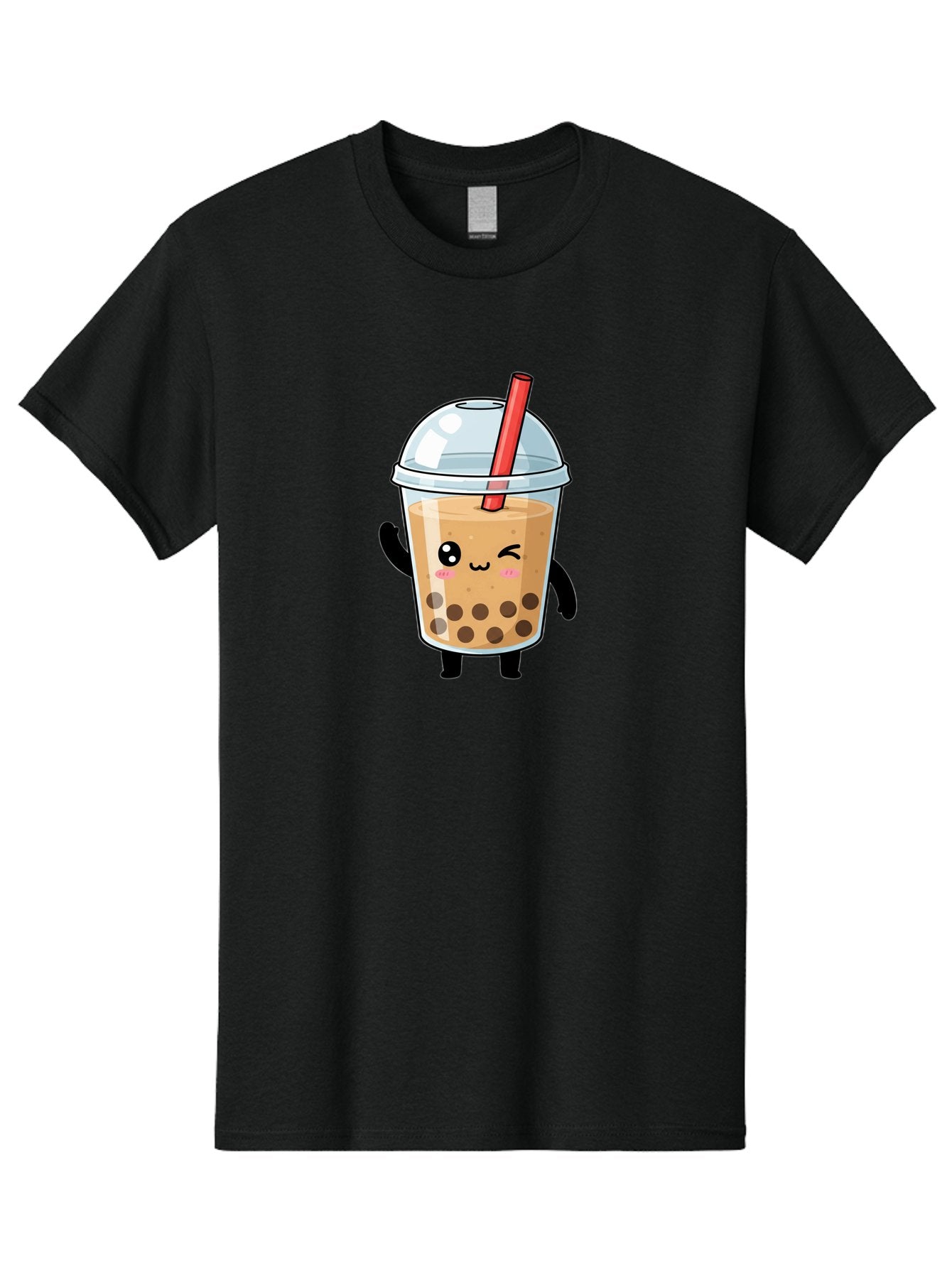 Boba-Tea-14 Men'S Graphic Tee, 100% Cotton, Comfortable Casual Summer Wear, Machine Washable, Cute Boba Tea, Kawaii Boba, Iced Tea, Bubble Tea, Boba Drink, Milk Tea, Cartoon Character, Adorable Beverage, Fun Drink Bac655 13