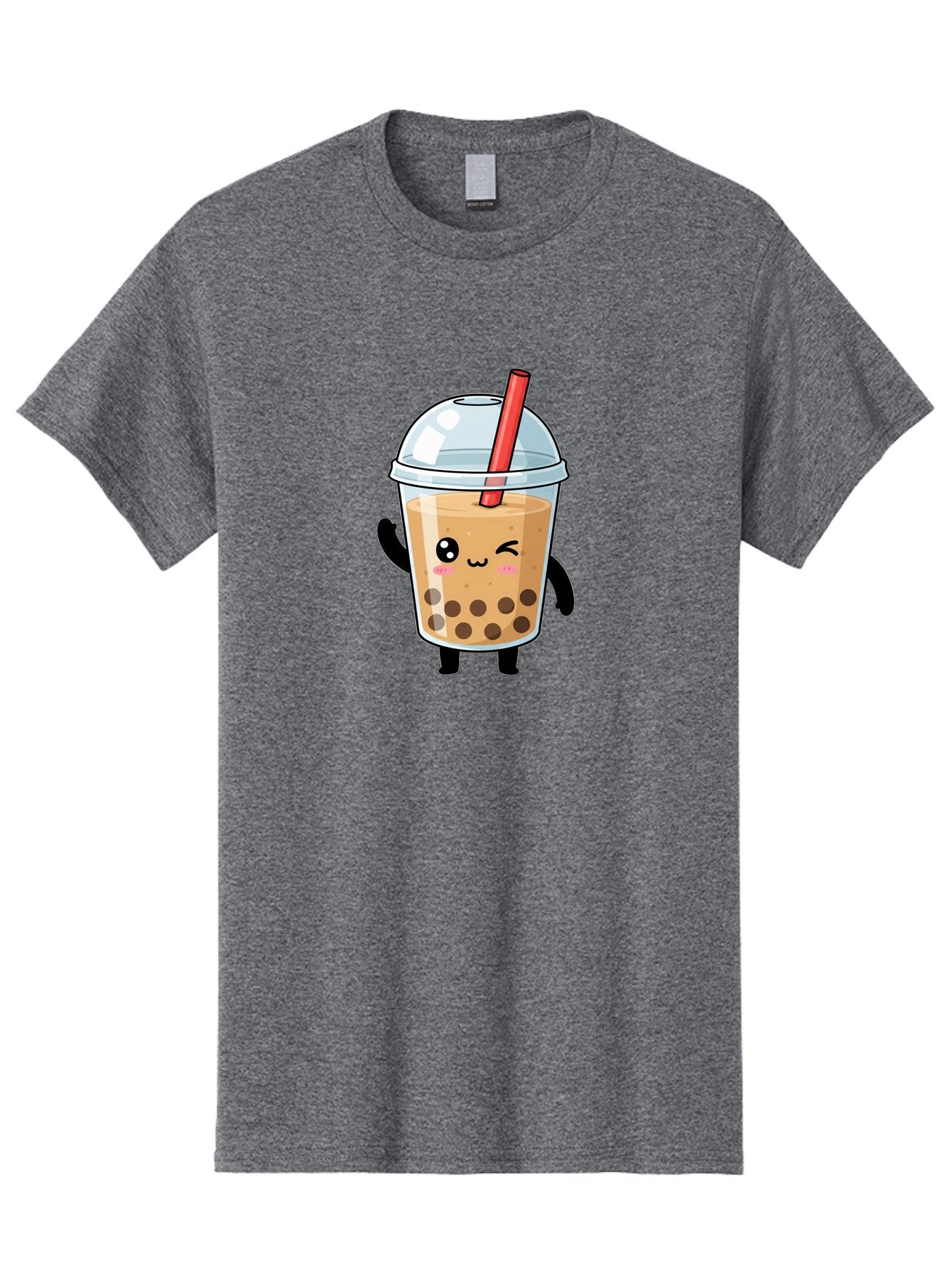 Boba-Tea-14 Men'S Graphic Tee, 100% Cotton, Comfortable Casual Summer Wear, Machine Washable, Cute Boba Tea, Kawaii Boba, Iced Tea, Bubble Tea, Boba Drink, Milk Tea, Cartoon Character, Adorable Beverage, Fun Drink Bac655 7