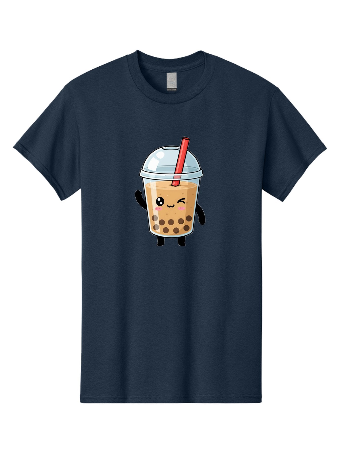 Boba-Tea-14 Men'S Graphic Tee, 100% Cotton, Comfortable Casual Summer Wear, Machine Washable, Cute Boba Tea, Kawaii Boba, Iced Tea, Bubble Tea, Boba Drink, Milk Tea, Cartoon Character, Adorable Beverage, Fun Drink Bac655 6