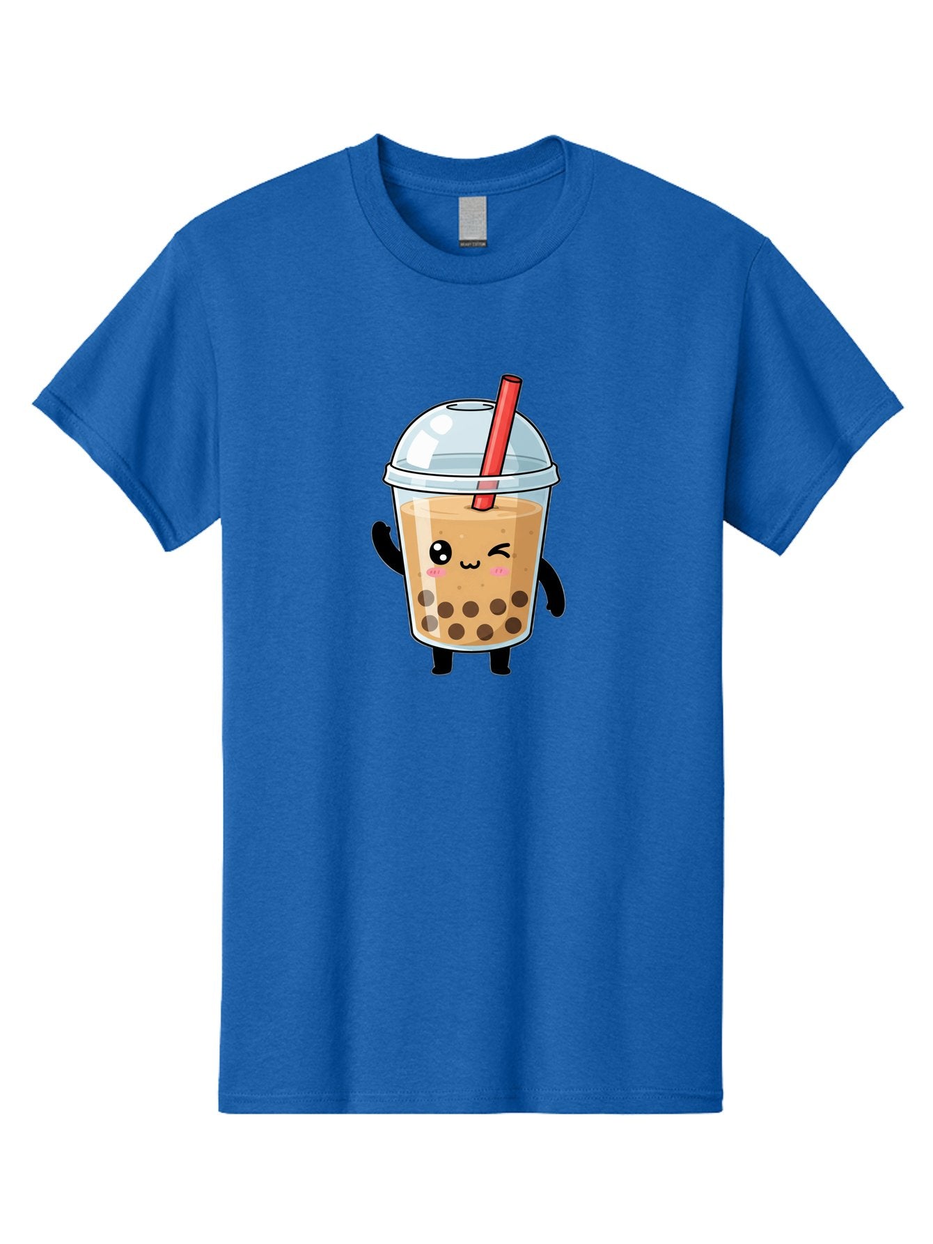 Boba-Tea-14 Men'S Graphic Tee, 100% Cotton, Comfortable Casual Summer Wear, Machine Washable, Cute Boba Tea, Kawaii Boba, Iced Tea, Bubble Tea, Boba Drink, Milk Tea, Cartoon Character, Adorable Beverage, Fun Drink Bac655