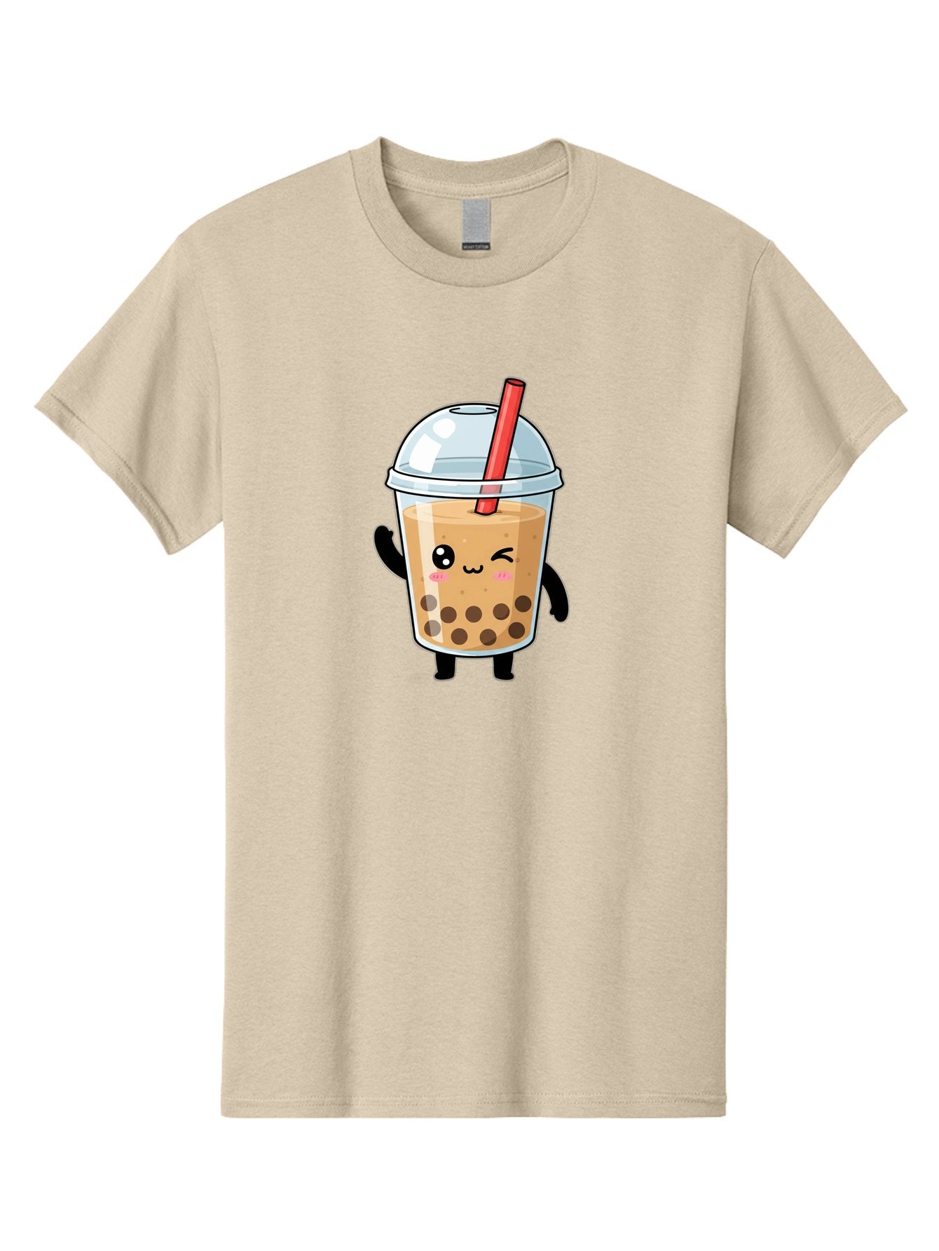 Boba-Tea-14 Men'S Graphic Tee, 100% Cotton, Comfortable Casual Summer Wear, Machine Washable, Cute Boba Tea, Kawaii Boba, Iced Tea, Bubble Tea, Boba Drink, Milk Tea, Cartoon Character, Adorable Beverage, Fun Drink Bac655 11