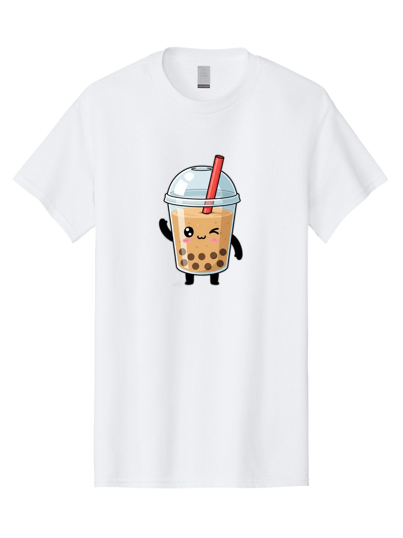 Boba-Tea-14 Men'S Graphic Tee, 100% Cotton, Comfortable Casual Summer Wear, Machine Washable, Cute Boba Tea, Kawaii Boba, Iced Tea, Bubble Tea, Boba Drink, Milk Tea, Cartoon Character, Adorable Beverage, Fun Drink Bac655 5