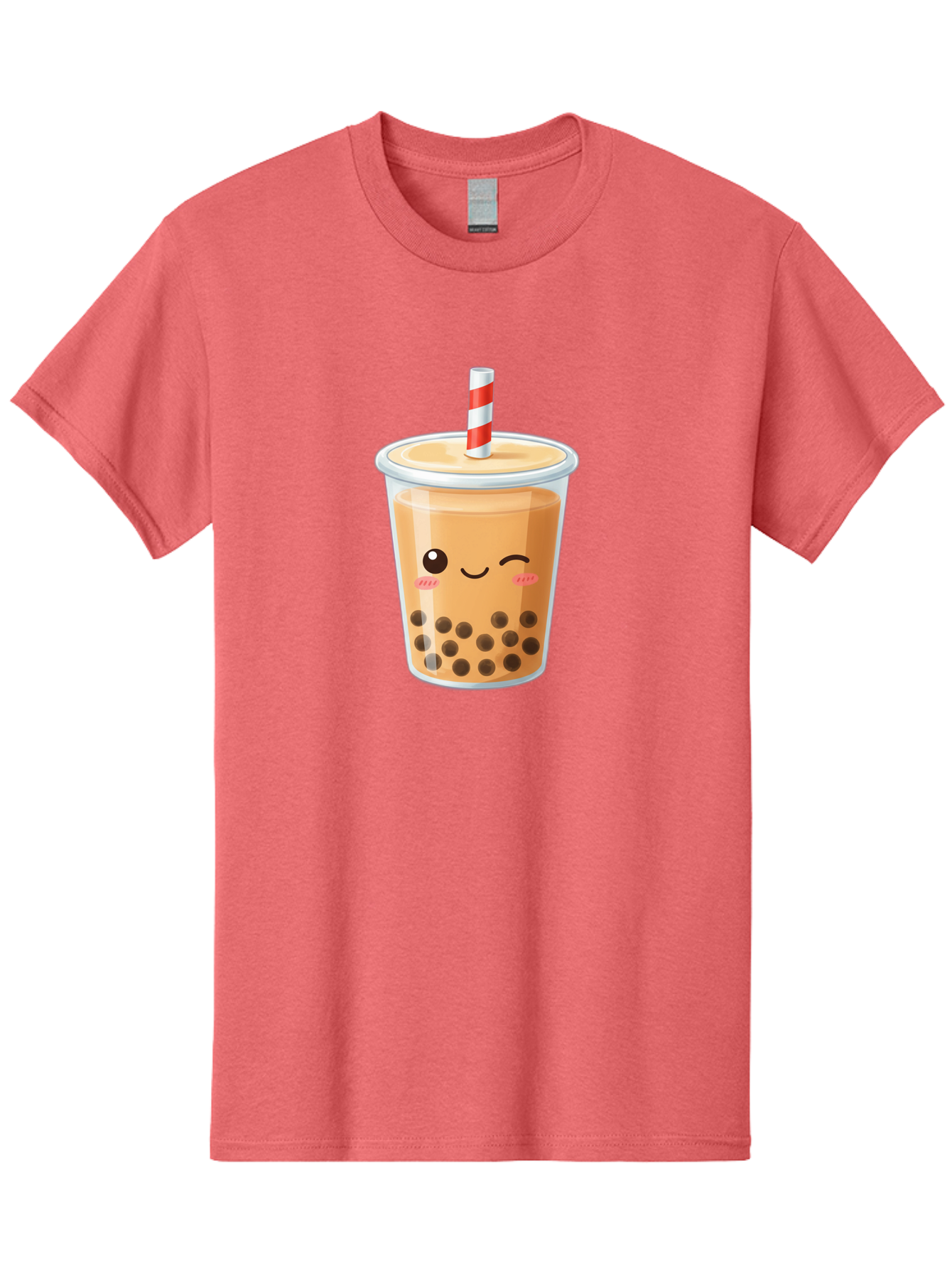 Boba-Tea-18 Men'S Graphic Tee, 100% Cotton, Comfortable Casual Summer Wear, Machine Washable, Boba Tea, Milk Tea, Cartoon Character, Cute Drink, Bubble Tea With Straw, Smiling Face, Adorable Beverage, Boba, Tea Lover Bac659 11