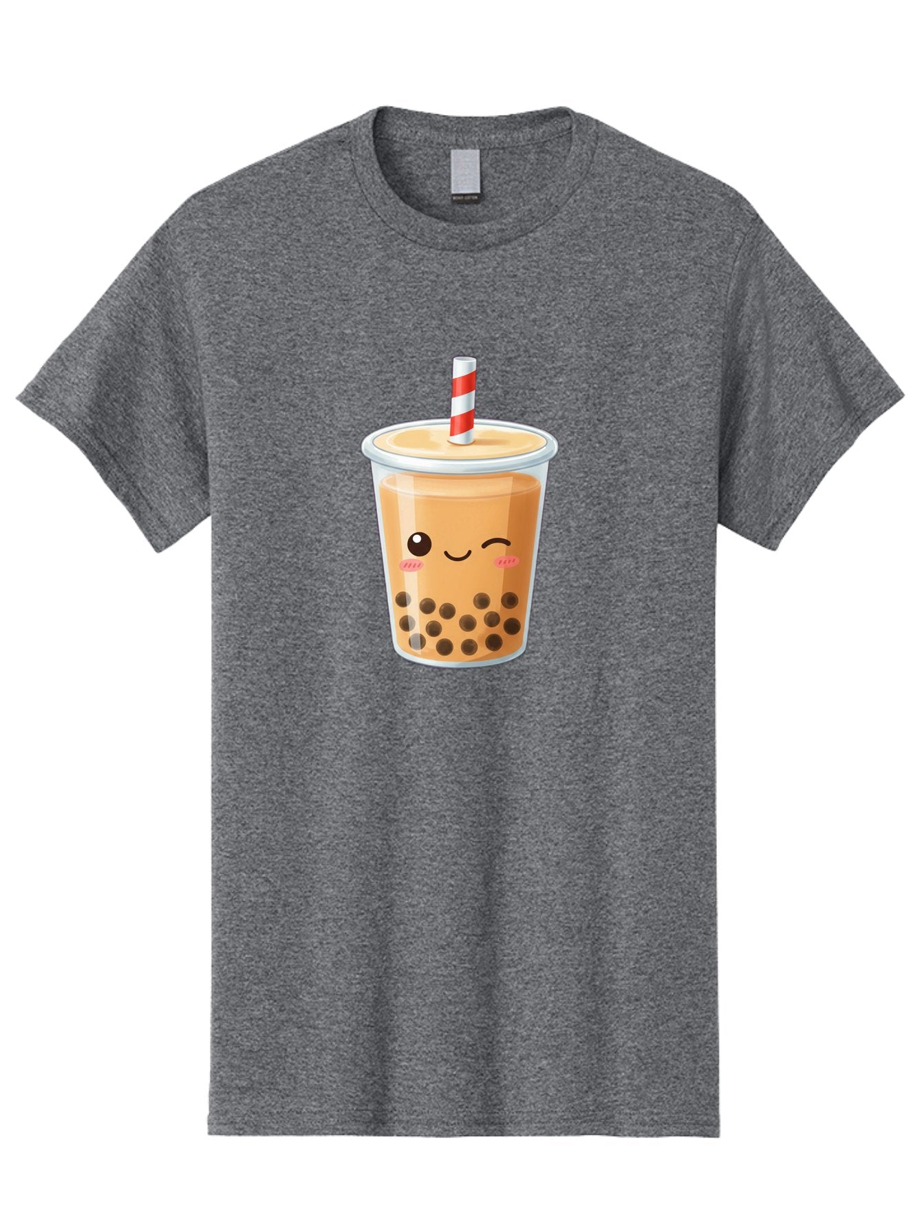 Boba-Tea-18 Men'S Graphic Tee, 100% Cotton, Comfortable Casual Summer Wear, Machine Washable, Boba Tea, Milk Tea, Cartoon Character, Cute Drink, Bubble Tea With Straw, Smiling Face, Adorable Beverage, Boba, Tea Lover Bac659 3