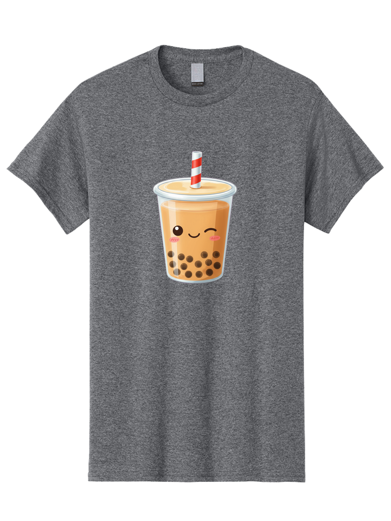 Boba-Tea-18 Men'S Graphic Tee, 100% Cotton, Comfortable Casual Summer Wear, Machine Washable, Boba Tea, Milk Tea, Cartoon Character, Cute Drink, Bubble Tea With Straw, Smiling Face, Adorable Beverage, Boba, Tea Lover Bac659 9