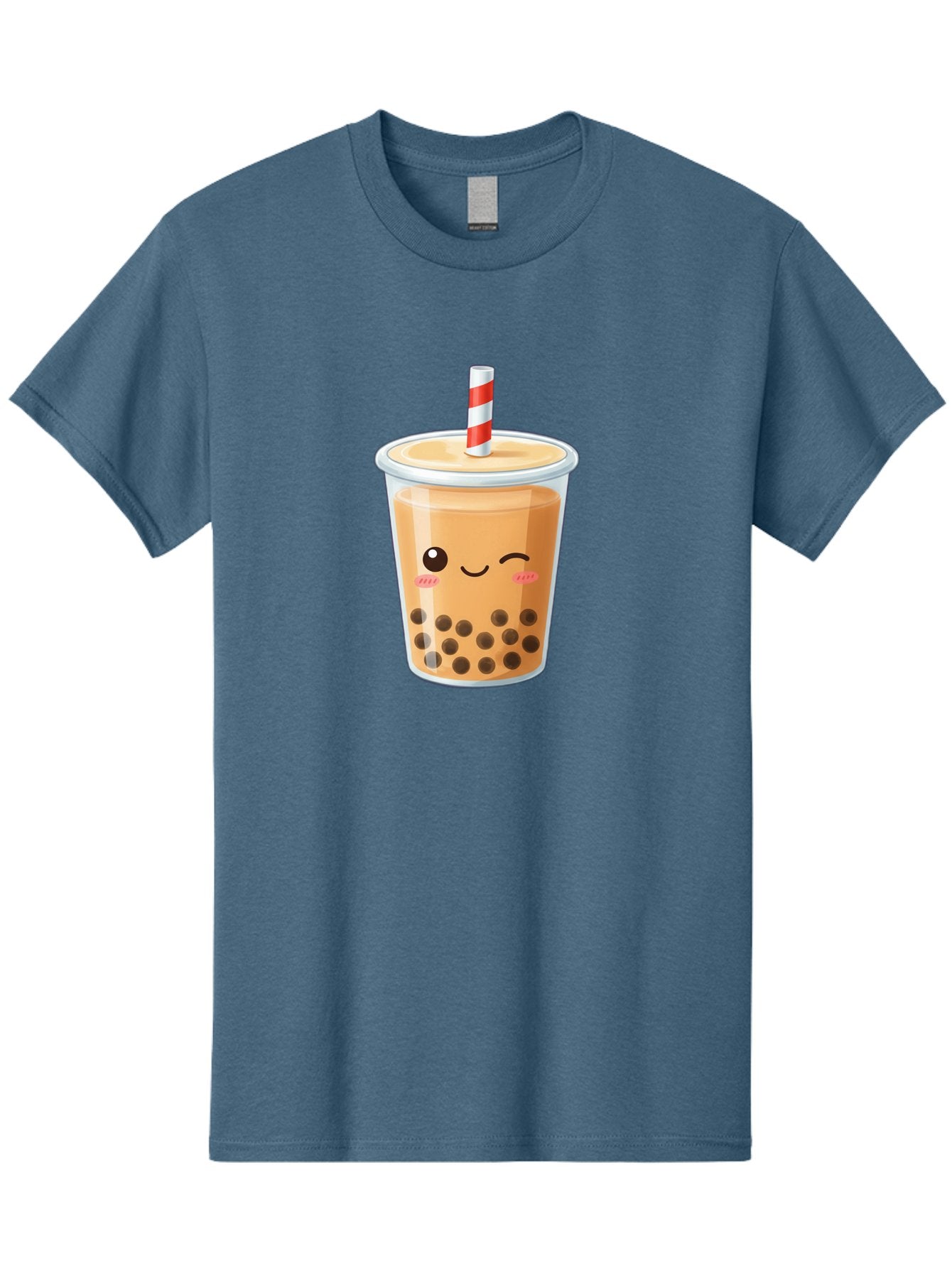 Boba-Tea-18 Men'S Graphic Tee, 100% Cotton, Comfortable Casual Summer Wear, Machine Washable, Boba Tea, Milk Tea, Cartoon Character, Cute Drink, Bubble Tea With Straw, Smiling Face, Adorable Beverage, Boba, Tea Lover Bac659 5
