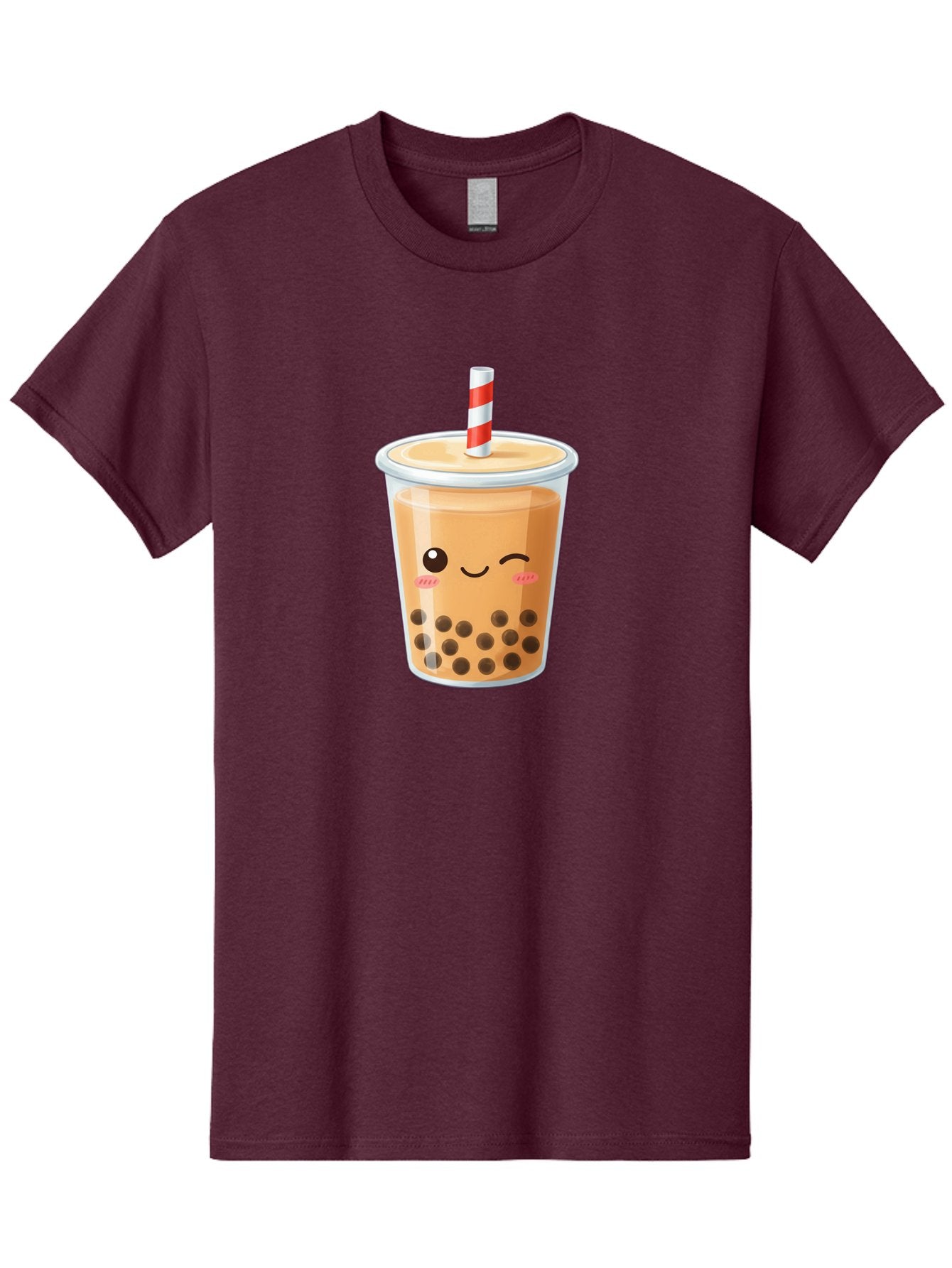 Boba-Tea-18 Men'S Graphic Tee, 100% Cotton, Comfortable Casual Summer Wear, Machine Washable, Boba Tea, Milk Tea, Cartoon Character, Cute Drink, Bubble Tea With Straw, Smiling Face, Adorable Beverage, Boba, Tea Lover Bac659 8