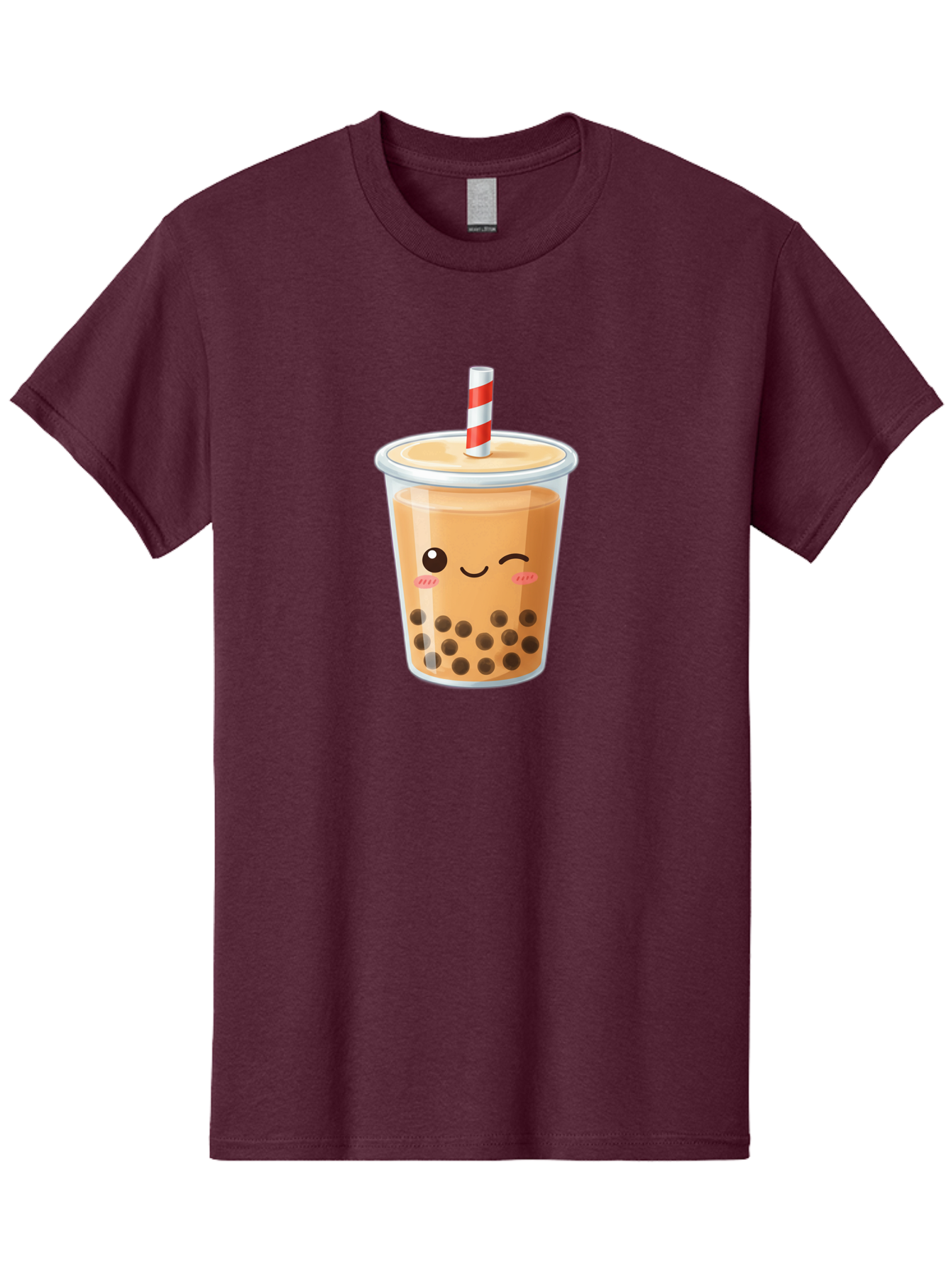Boba-Tea-18 Men'S Graphic Tee, 100% Cotton, Comfortable Casual Summer Wear, Machine Washable, Boba Tea, Milk Tea, Cartoon Character, Cute Drink, Bubble Tea With Straw, Smiling Face, Adorable Beverage, Boba, Tea Lover Bac659 6
