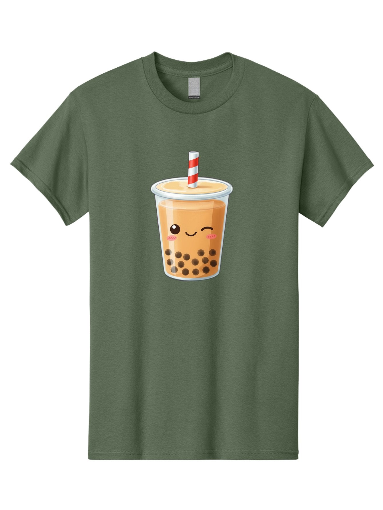 Boba-Tea-18 Men'S Graphic Tee, 100% Cotton, Comfortable Casual Summer Wear, Machine Washable, Boba Tea, Milk Tea, Cartoon Character, Cute Drink, Bubble Tea With Straw, Smiling Face, Adorable Beverage, Boba, Tea Lover Bac659 15