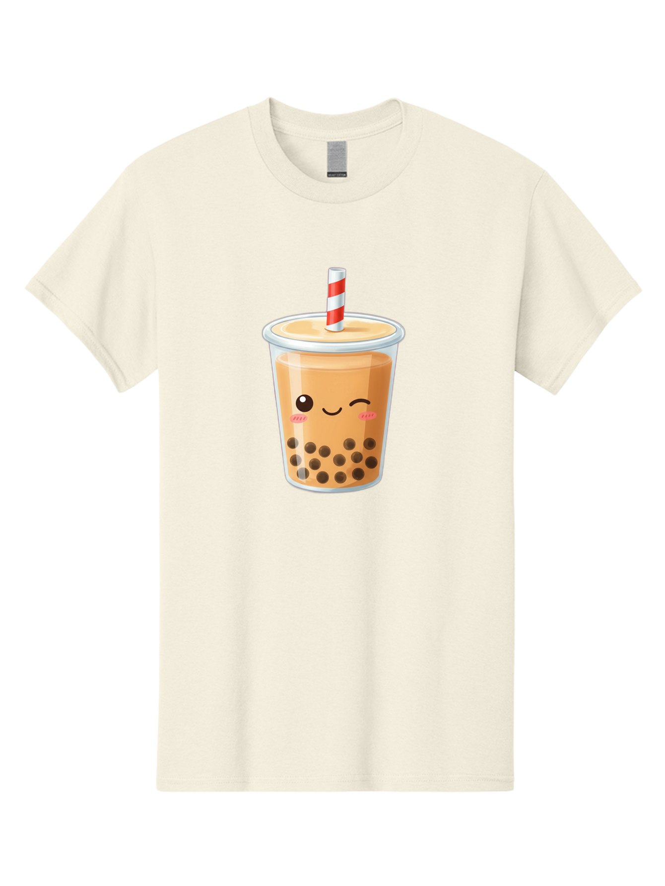 Boba-Tea-18 Men'S Graphic Tee, 100% Cotton, Comfortable Casual Summer Wear, Machine Washable, Boba Tea, Milk Tea, Cartoon Character, Cute Drink, Bubble Tea With Straw, Smiling Face, Adorable Beverage, Boba, Tea Lover Bac659 4