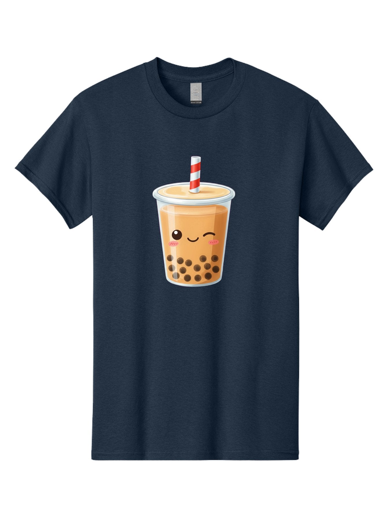 Boba-Tea-18 Men'S Graphic Tee, 100% Cotton, Comfortable Casual Summer Wear, Machine Washable, Boba Tea, Milk Tea, Cartoon Character, Cute Drink, Bubble Tea With Straw, Smiling Face, Adorable Beverage, Boba, Tea Lover Bac659 13