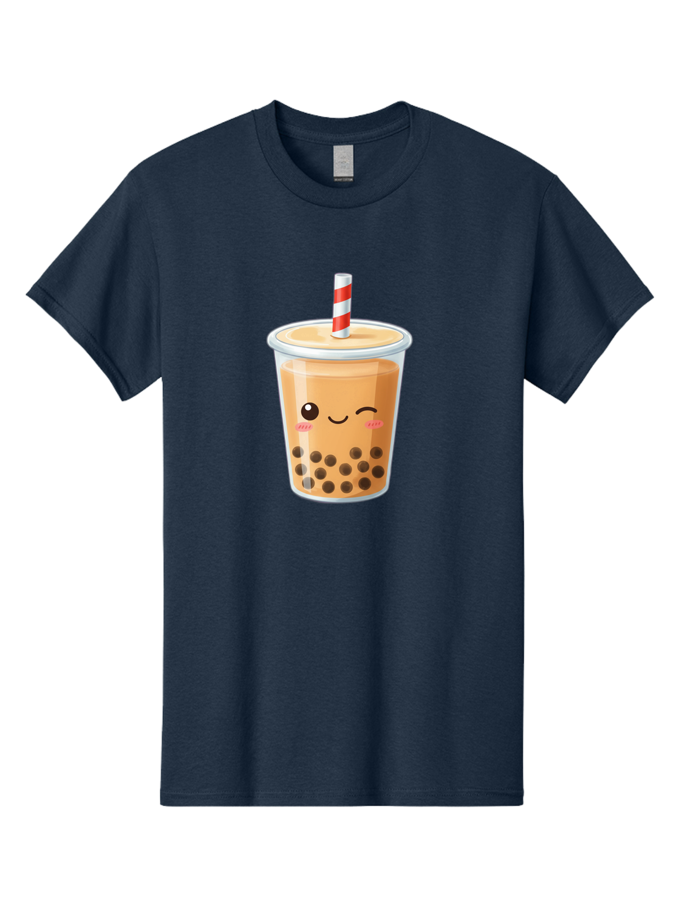 Boba-Tea-18 Men'S Graphic Tee, 100% Cotton, Comfortable Casual Summer Wear, Machine Washable, Boba Tea, Milk Tea, Cartoon Character, Cute Drink, Bubble Tea With Straw, Smiling Face, Adorable Beverage, Boba, Tea Lover Bac659 15