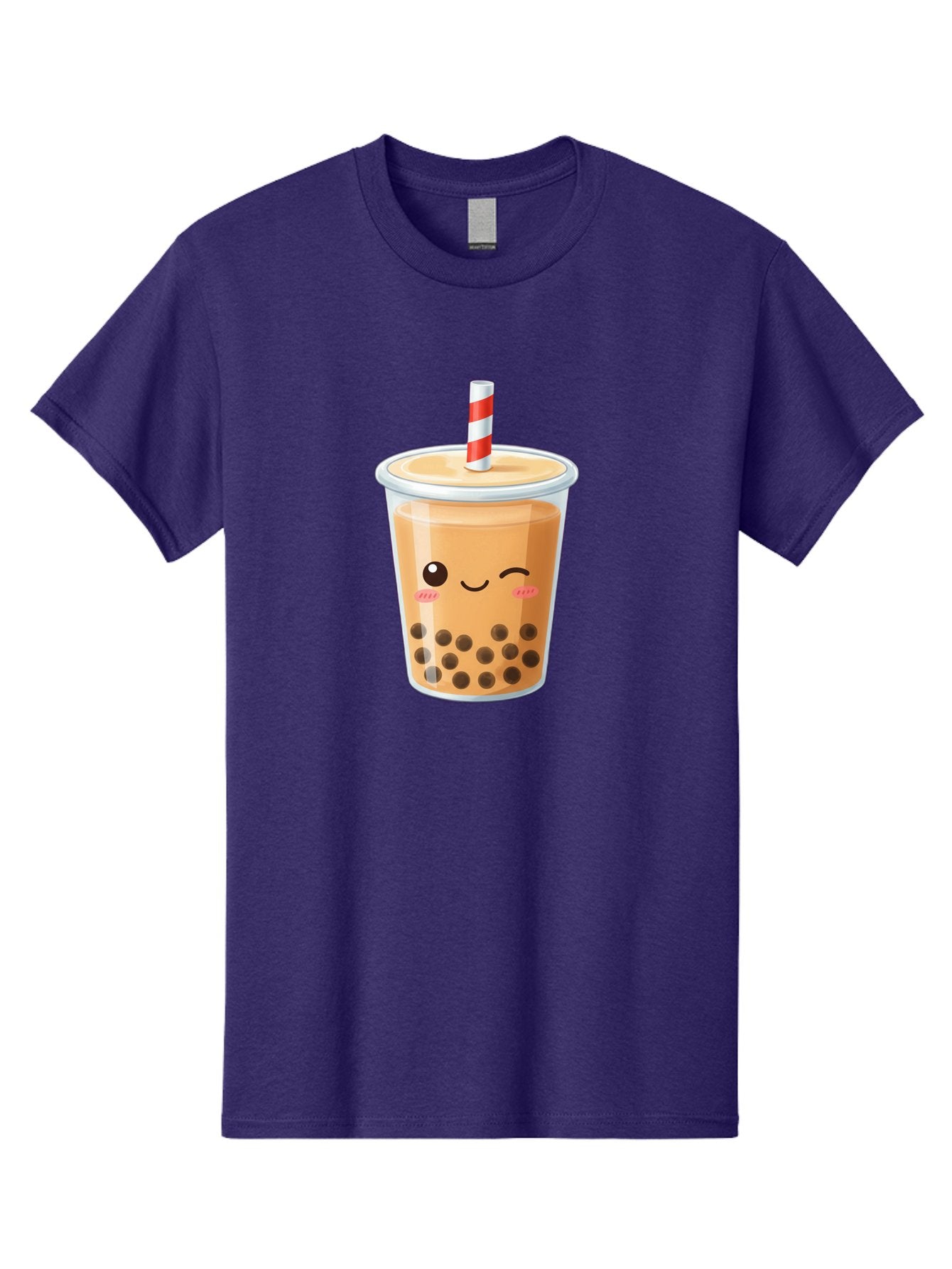 Boba-Tea-18 Men'S Graphic Tee, 100% Cotton, Comfortable Casual Summer Wear, Machine Washable, Boba Tea, Milk Tea, Cartoon Character, Cute Drink, Bubble Tea With Straw, Smiling Face, Adorable Beverage, Boba, Tea Lover Bac659 9