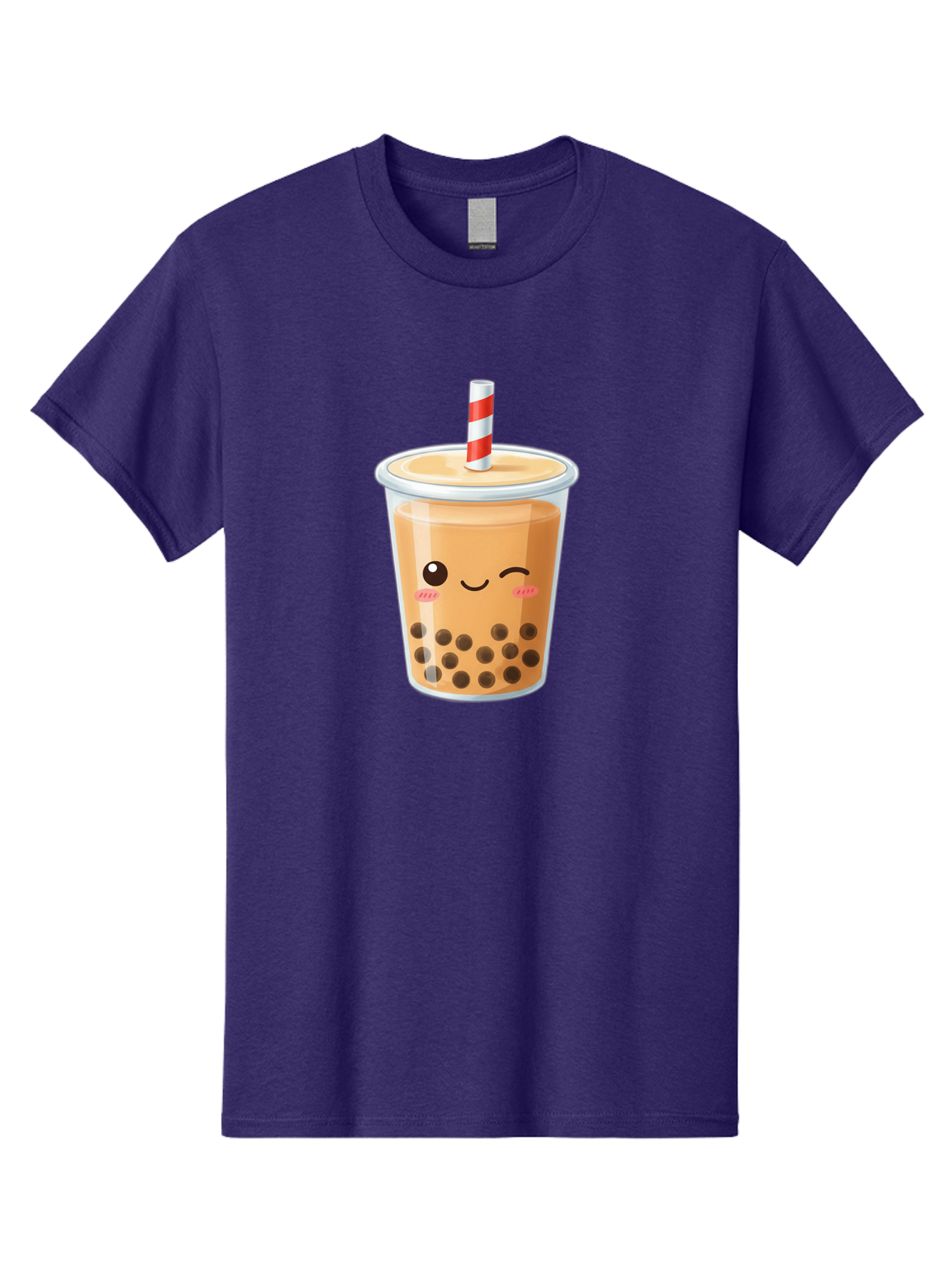 Boba-Tea-18 Men'S Graphic Tee, 100% Cotton, Comfortable Casual Summer Wear, Machine Washable, Boba Tea, Milk Tea, Cartoon Character, Cute Drink, Bubble Tea With Straw, Smiling Face, Adorable Beverage, Boba, Tea Lover Bac659 5
