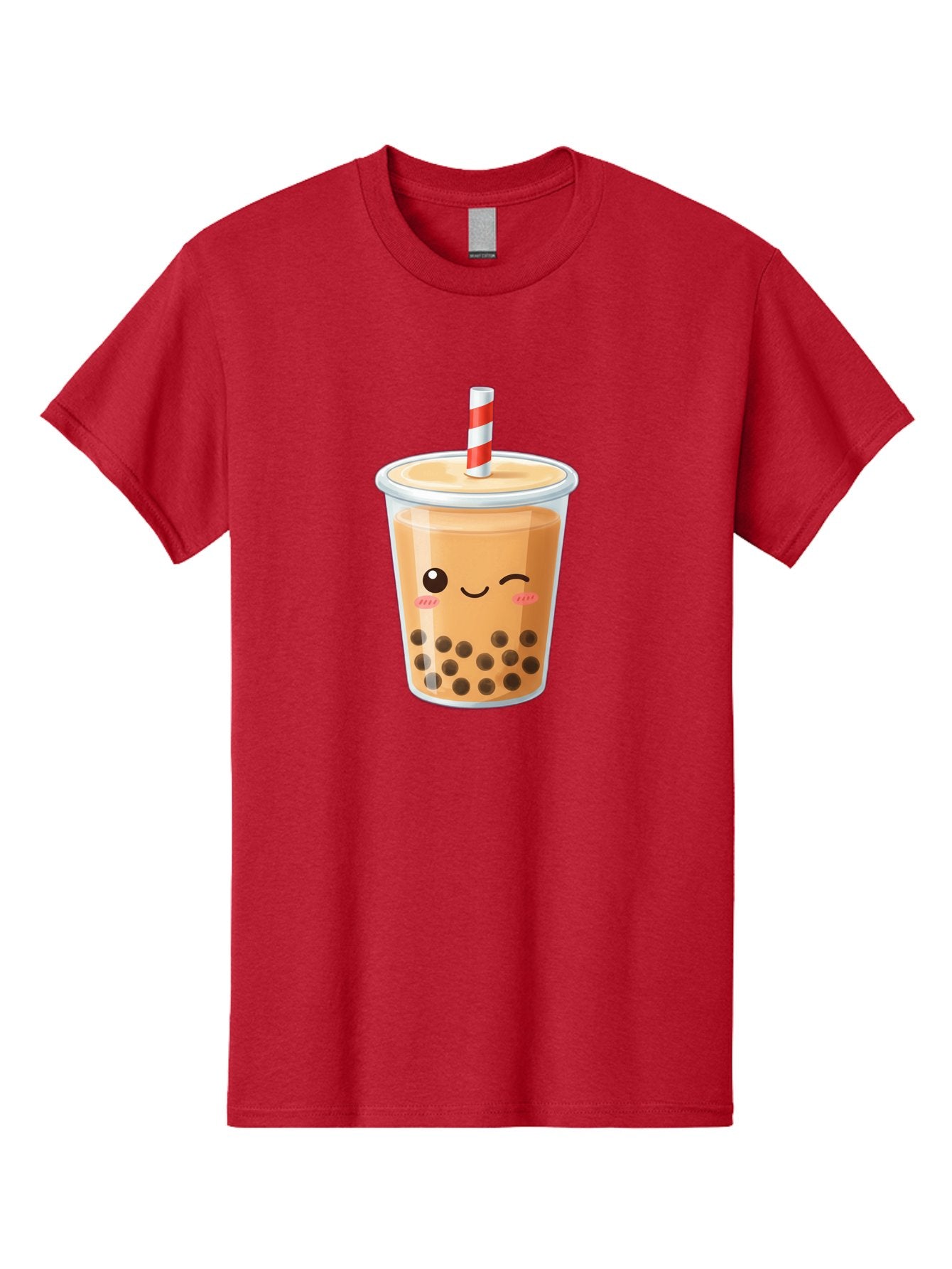 Boba-Tea-18 Men'S Graphic Tee, 100% Cotton, Comfortable Casual Summer Wear, Machine Washable, Boba Tea, Milk Tea, Cartoon Character, Cute Drink, Bubble Tea With Straw, Smiling Face, Adorable Beverage, Boba, Tea Lover Bac659 14