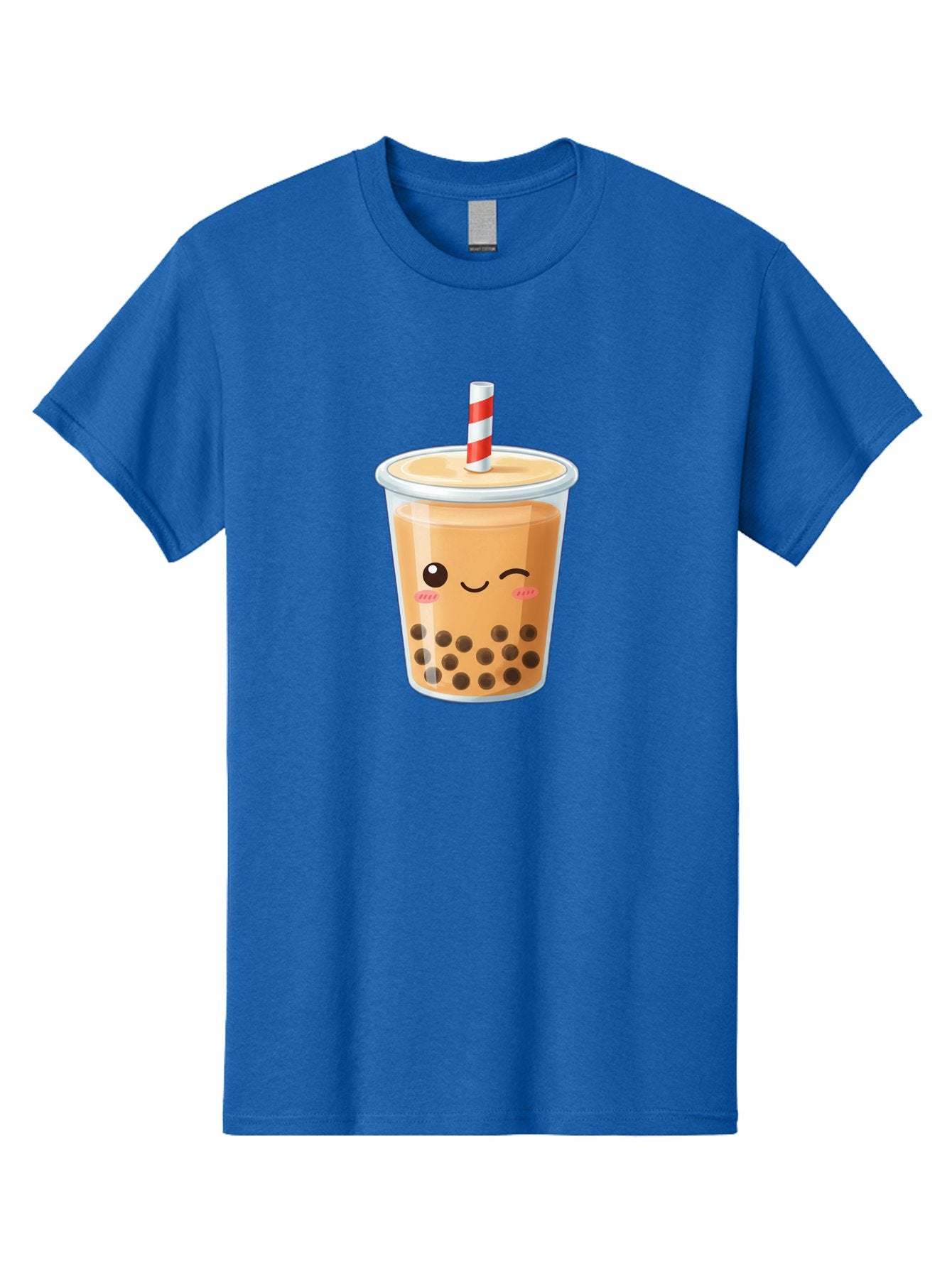 Boba-Tea-18 Men'S Graphic Tee, 100% Cotton, Comfortable Casual Summer Wear, Machine Washable, Boba Tea, Milk Tea, Cartoon Character, Cute Drink, Bubble Tea With Straw, Smiling Face, Adorable Beverage, Boba, Tea Lover Bac659 7