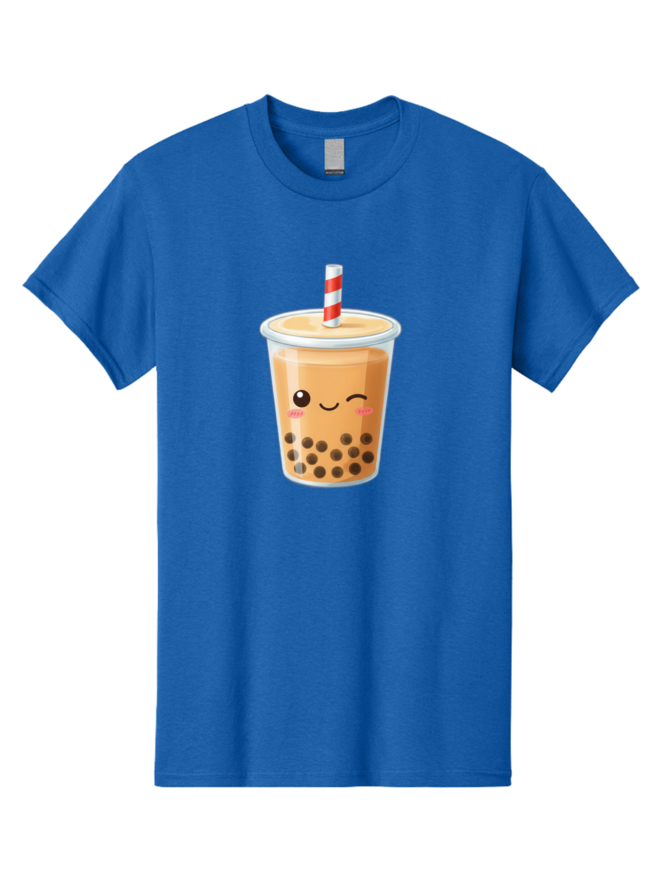 Boba-Tea-18 Men'S Graphic Tee, 100% Cotton, Comfortable Casual Summer Wear, Machine Washable, Boba Tea, Milk Tea, Cartoon Character, Cute Drink, Bubble Tea With Straw, Smiling Face, Adorable Beverage, Boba, Tea Lover Bac659 13