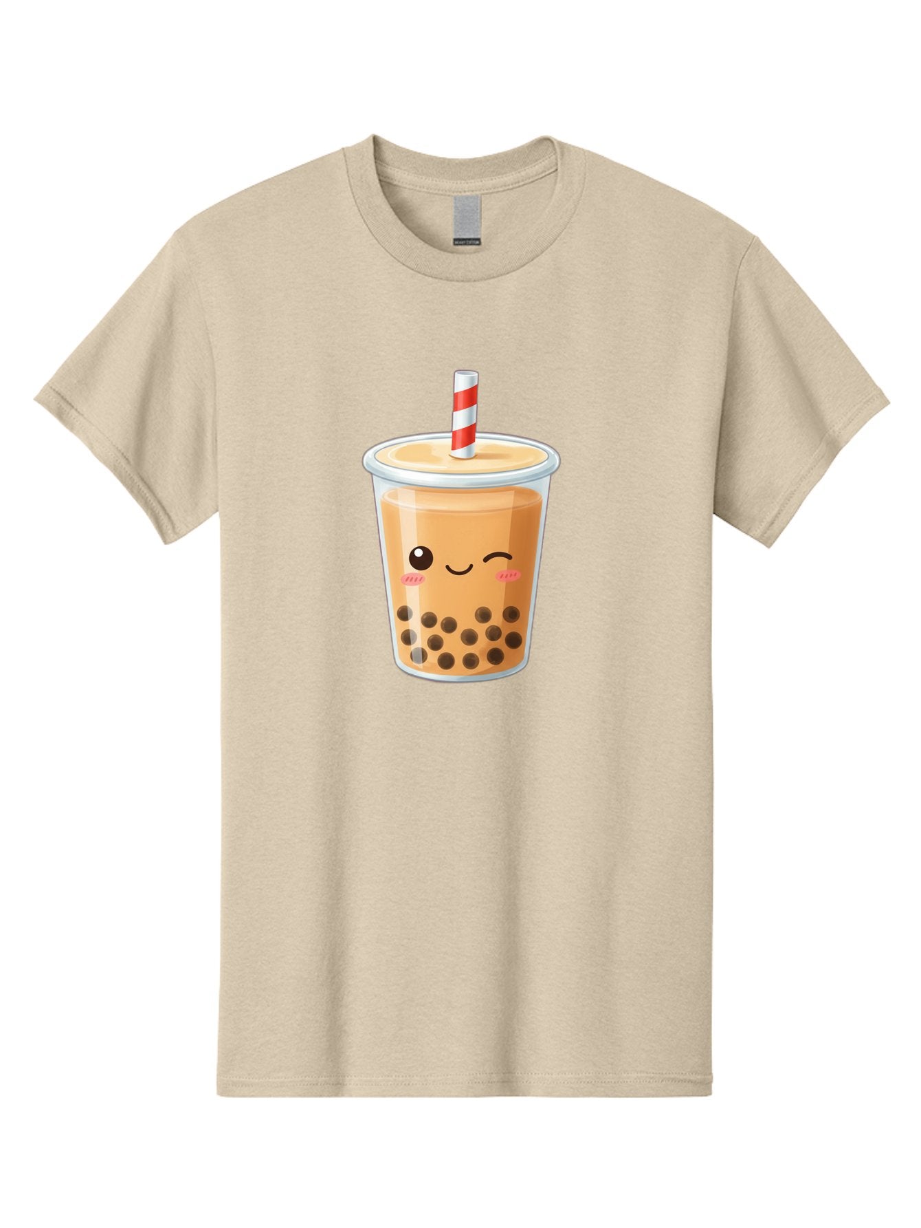 Boba-Tea-18 Men'S Graphic Tee, 100% Cotton, Comfortable Casual Summer Wear, Machine Washable, Boba Tea, Milk Tea, Cartoon Character, Cute Drink, Bubble Tea With Straw, Smiling Face, Adorable Beverage, Boba, Tea Lover Bac659 10