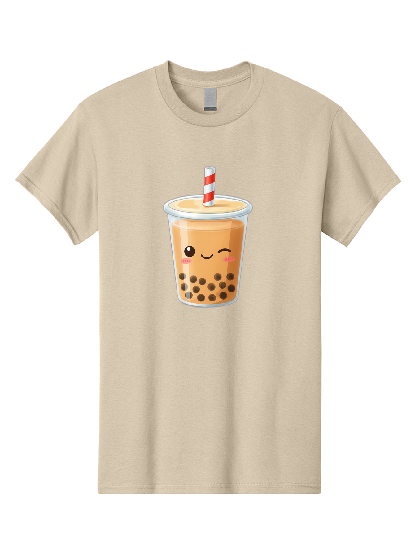 Boba-Tea-18 Men'S Graphic Tee, 100% Cotton, Comfortable Casual Summer Wear, Machine Washable, Boba Tea, Milk Tea, Cartoon Character, Cute Drink, Bubble Tea With Straw, Smiling Face, Adorable Beverage, Boba, Tea Lover Bac659 14