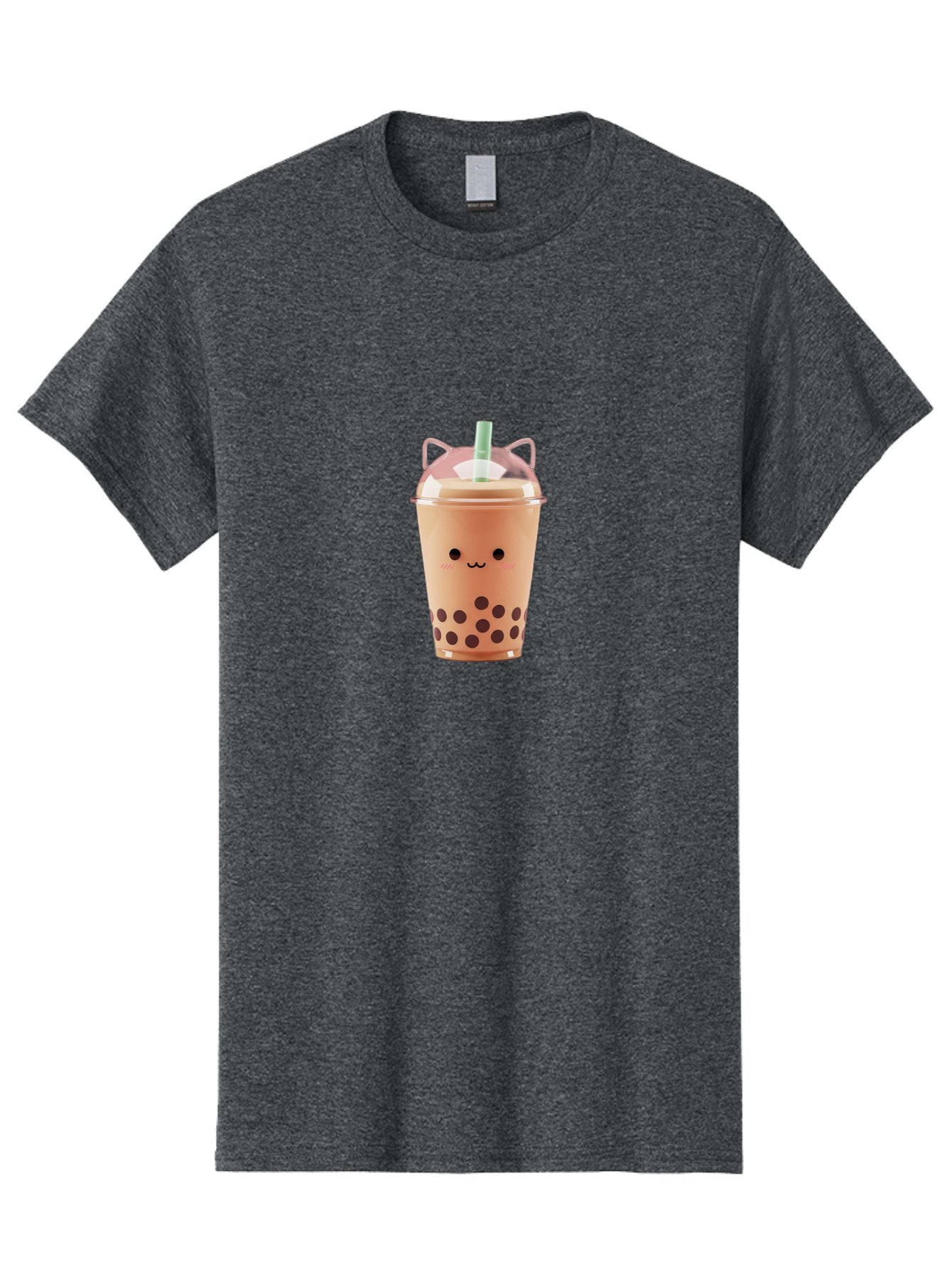 Boba-Tea-2 Men'S Graphic Tee, 100% Cotton, Comfortable Casual Summer Wear, Machine Washable, Bubble Tea, Milk Tea, Boba Drink, Cute Kawaii Design, Cartoon Face, Straw, Tapioca Pearls, Brown Bubbles, Smiling Face, Adorable Beverage, Tea Drink, Bac660 4