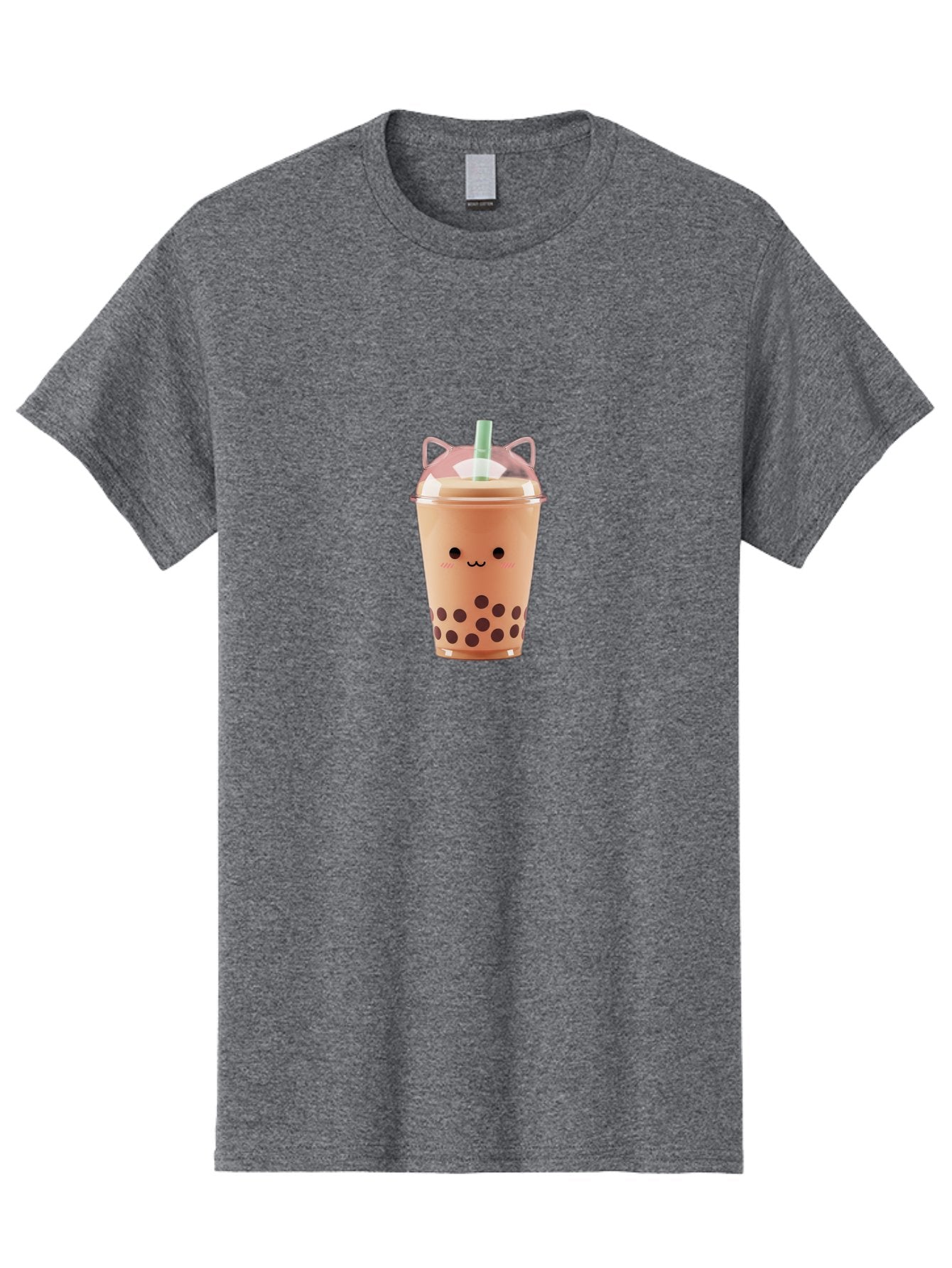 Boba-Tea-2 Men'S Graphic Tee, 100% Cotton, Comfortable Casual Summer Wear, Machine Washable, Bubble Tea, Milk Tea, Boba Drink, Cute Kawaii Design, Cartoon Face, Straw, Tapioca Pearls, Brown Bubbles, Smiling Face, Adorable Beverage, Tea Drink, Bac660 8