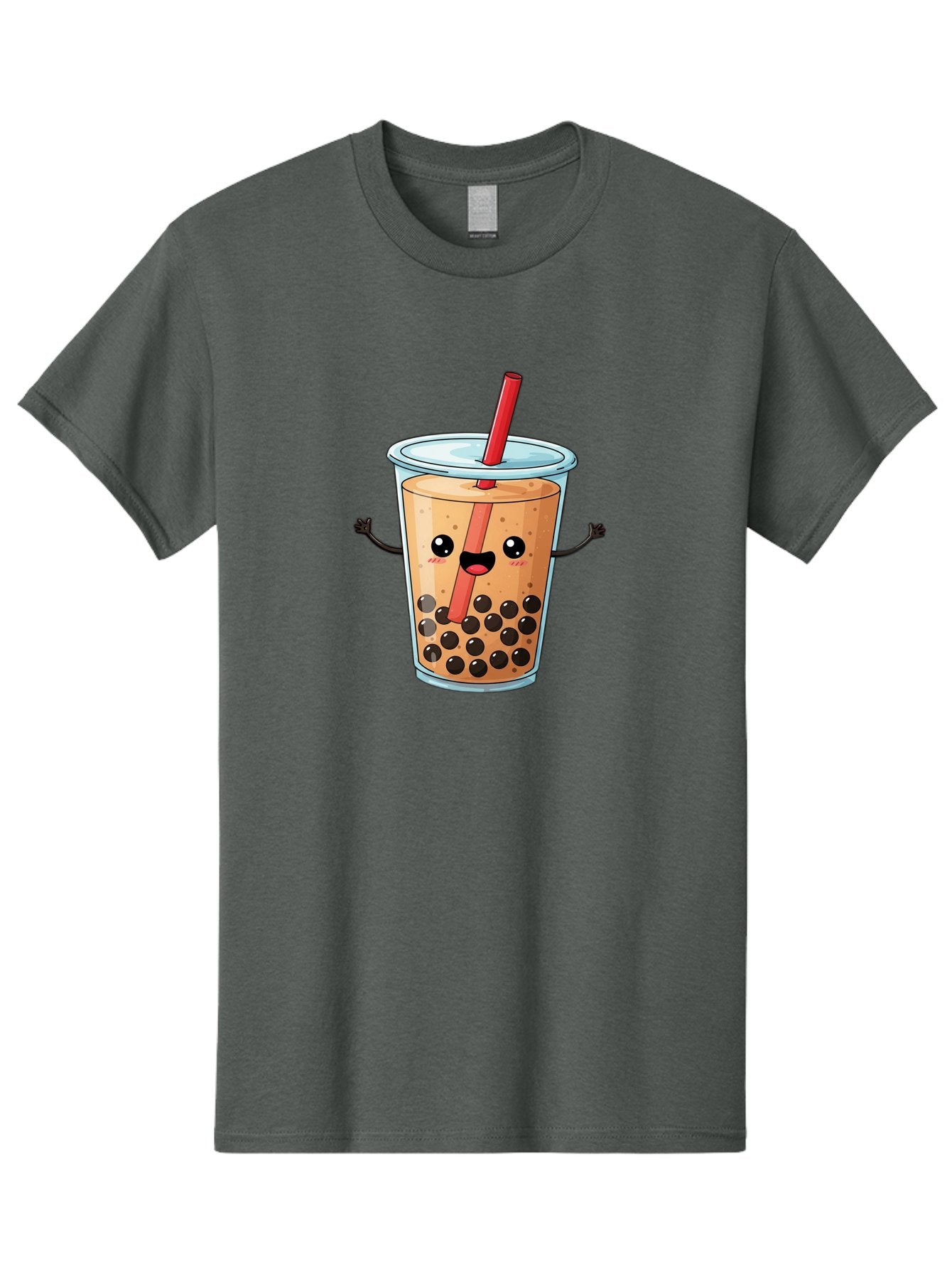 Boba-Tea-Cartoon Men'S Graphic Tee, 100% Cotton, Comfortable Casual Summer Wear, Machine Washable, Cartoon Bubble Tea, Boba Drink, Milk Tea With Straw, Cute Beverage, Fun Character, Kawaii Culture, Asian Drink, Trendy Refreshment, Bac668 9