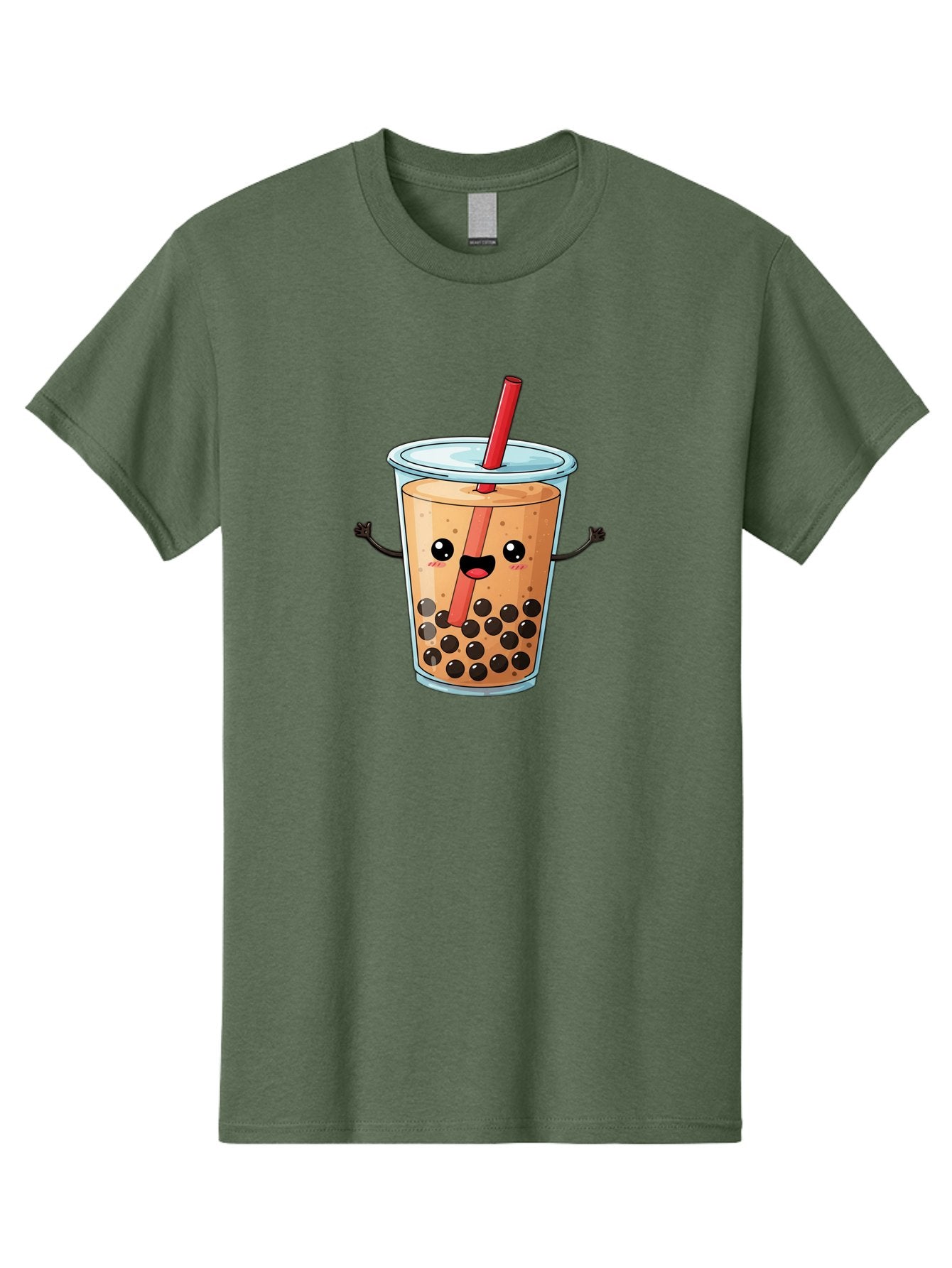 Boba-Tea-Cartoon Men'S Graphic Tee, 100% Cotton, Comfortable Casual Summer Wear, Machine Washable, Cartoon Bubble Tea, Boba Drink, Milk Tea With Straw, Cute Beverage, Fun Character, Kawaii Culture, Asian Drink, Trendy Refreshment, Bac668 11