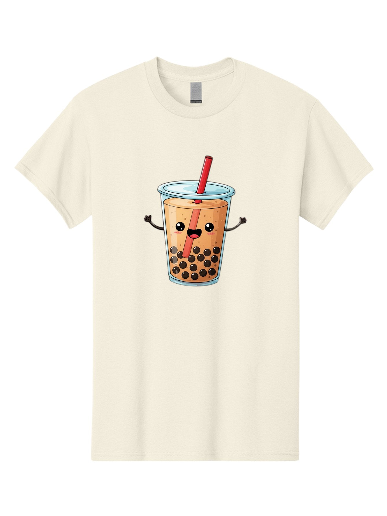 Boba-Tea-Cartoon Men'S Graphic Tee, 100% Cotton, Comfortable Casual Summer Wear, Machine Washable, Cartoon Bubble Tea, Boba Drink, Milk Tea With Straw, Cute Beverage, Fun Character, Kawaii Culture, Asian Drink, Trendy Refreshment, Bac668 7