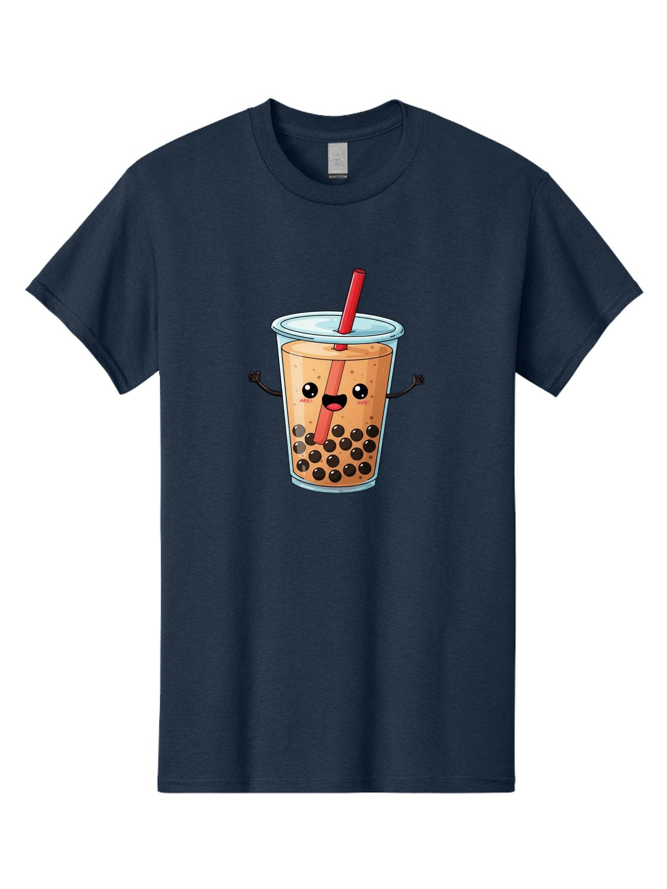 Boba-Tea-Cartoon Men'S Graphic Tee, 100% Cotton, Comfortable Casual Summer Wear, Machine Washable, Cartoon Bubble Tea, Boba Drink, Milk Tea With Straw, Cute Beverage, Fun Character, Kawaii Culture, Asian Drink, Trendy Refreshment, Bac668 6