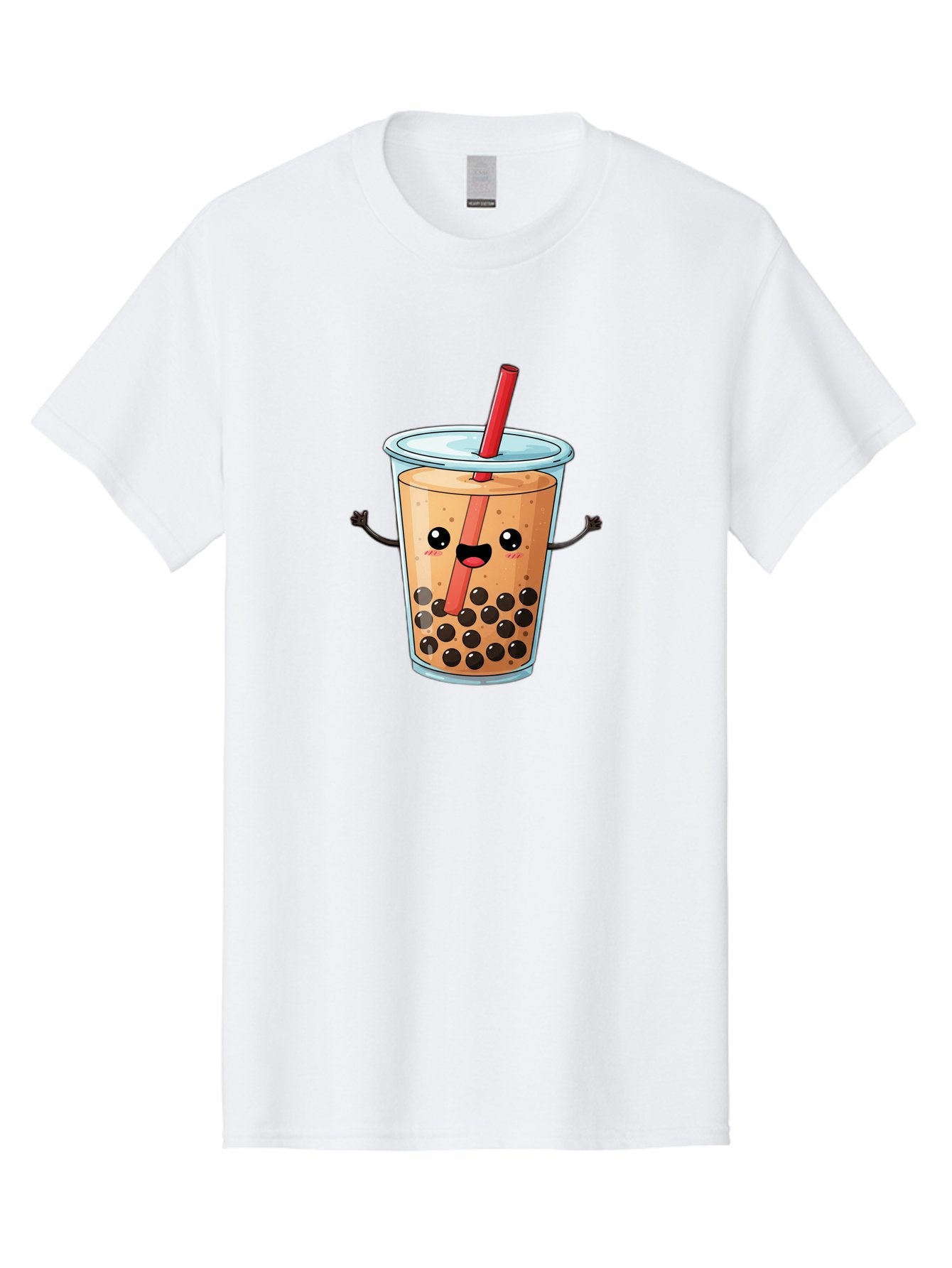 Boba-Tea-Cartoon Men'S Graphic Tee, 100% Cotton, Comfortable Casual Summer Wear, Machine Washable, Cartoon Bubble Tea, Boba Drink, Milk Tea With Straw, Cute Beverage, Fun Character, Kawaii Culture, Asian Drink, Trendy Refreshment, Bac668 8