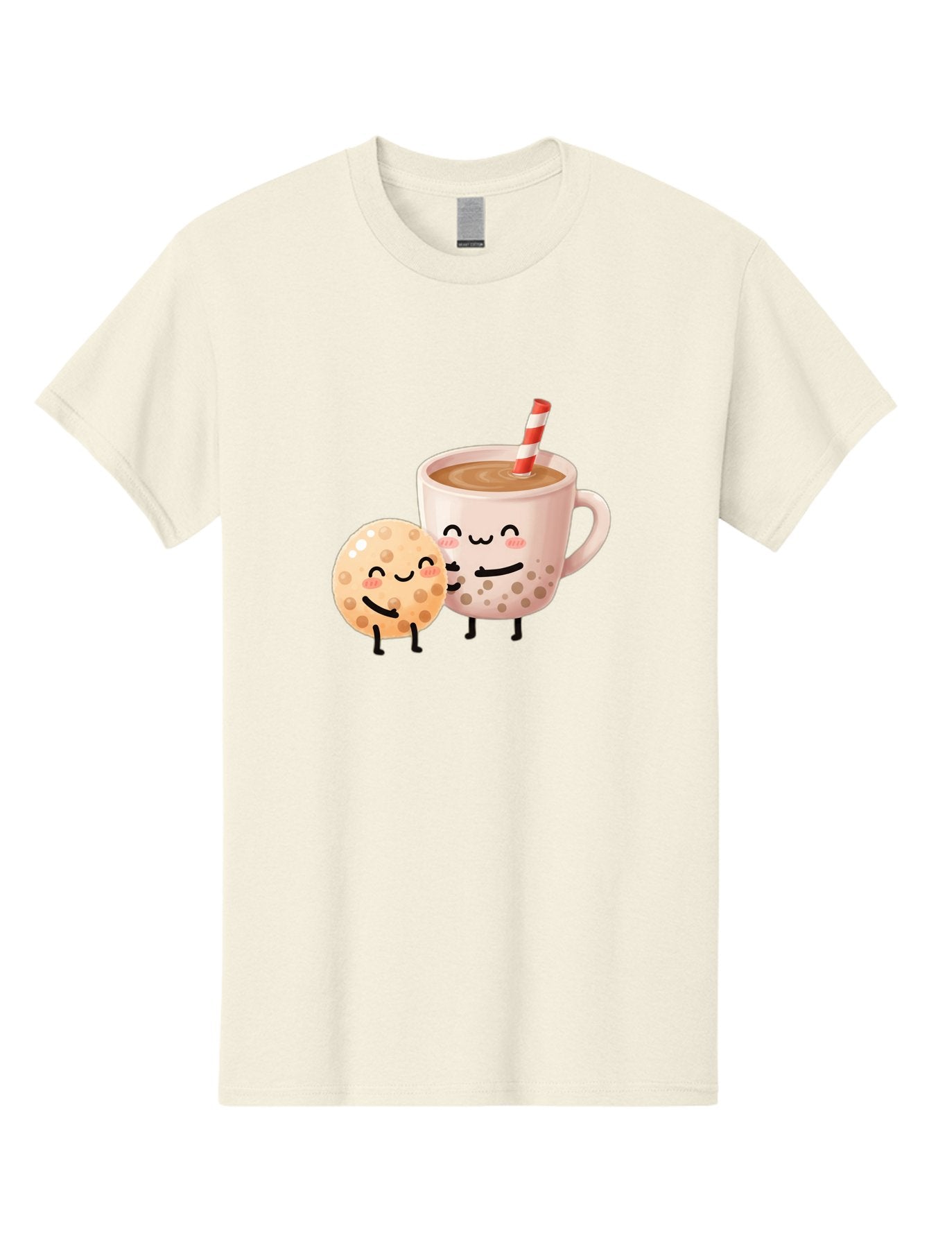 Boba-Tea-Characters Men'S Graphic Tee, 100% Cotton, Comfortable Casual Summer Wear, Machine Washable, Boba Tea, Milk Tea, Bubble Tea, Cartoon Characters, Smiling Faces, Happy Faces, Tea Cup, Tapioca Pearls, Cute Illustration, Kawaii Art, Bac669 10