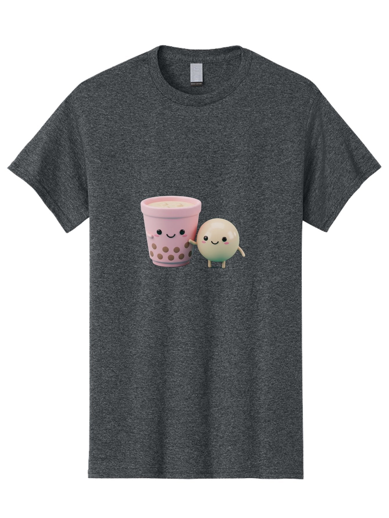 Boba-Tea-Friends Men'S Graphic Tee, 100% Cotton, Comfortable Casual Summer Wear, Machine Washable, Boba Tea, Milk Tea, Bubble Tea, Cute Cartoon Characters, Kawaii Culture, Japanese Pop Culture, Adorable Smile, Happy Face, Smiling Boba, Bac670 10