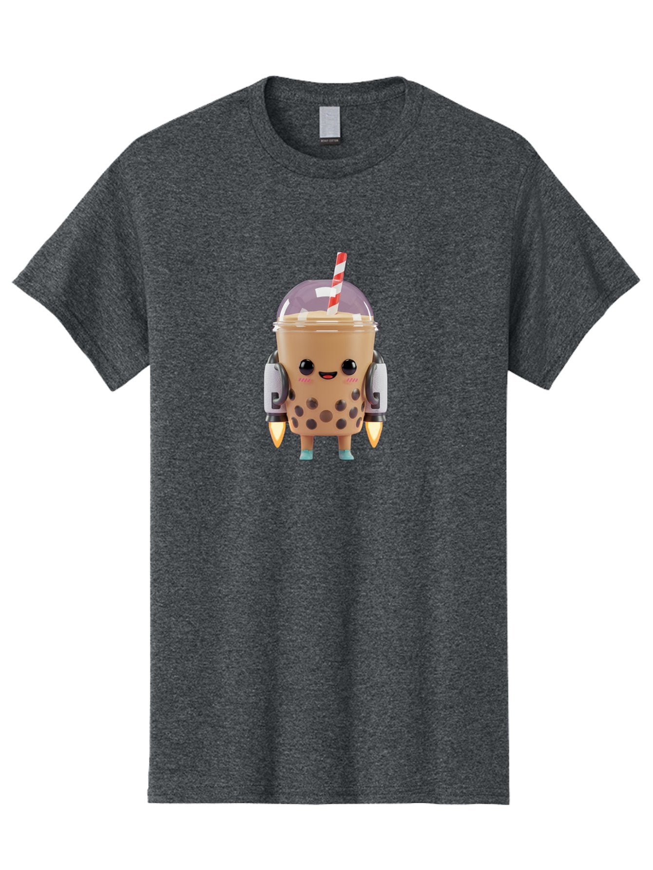 Boba-Tea-Robot Men'S Graphic Tee, 100% Cotton, Comfortable Casual Summer Wear, Machine Washable, Boba Tea, Robot Character, Cute Design, Anthropomorphic Drink, Straw, Robotic Arms, Bubble Tea, Kawaii, 3D Illustration Bac672 11