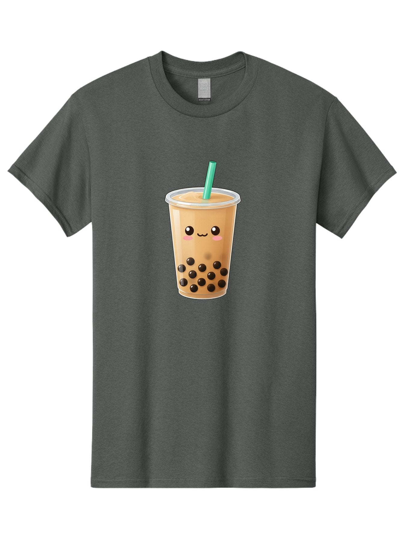 Boba-Tea Men'S Graphic Tee, 100% Cotton, Comfortable Casual Summer Wear, Machine Washable, Milk Tea, Boba Drink, Bubble Tea, Cartoon Character, Cute Illustration, Tea With Tapioca Pearls, Adorable Face, Smiling Beverage, Tea Culture, Bac673 12