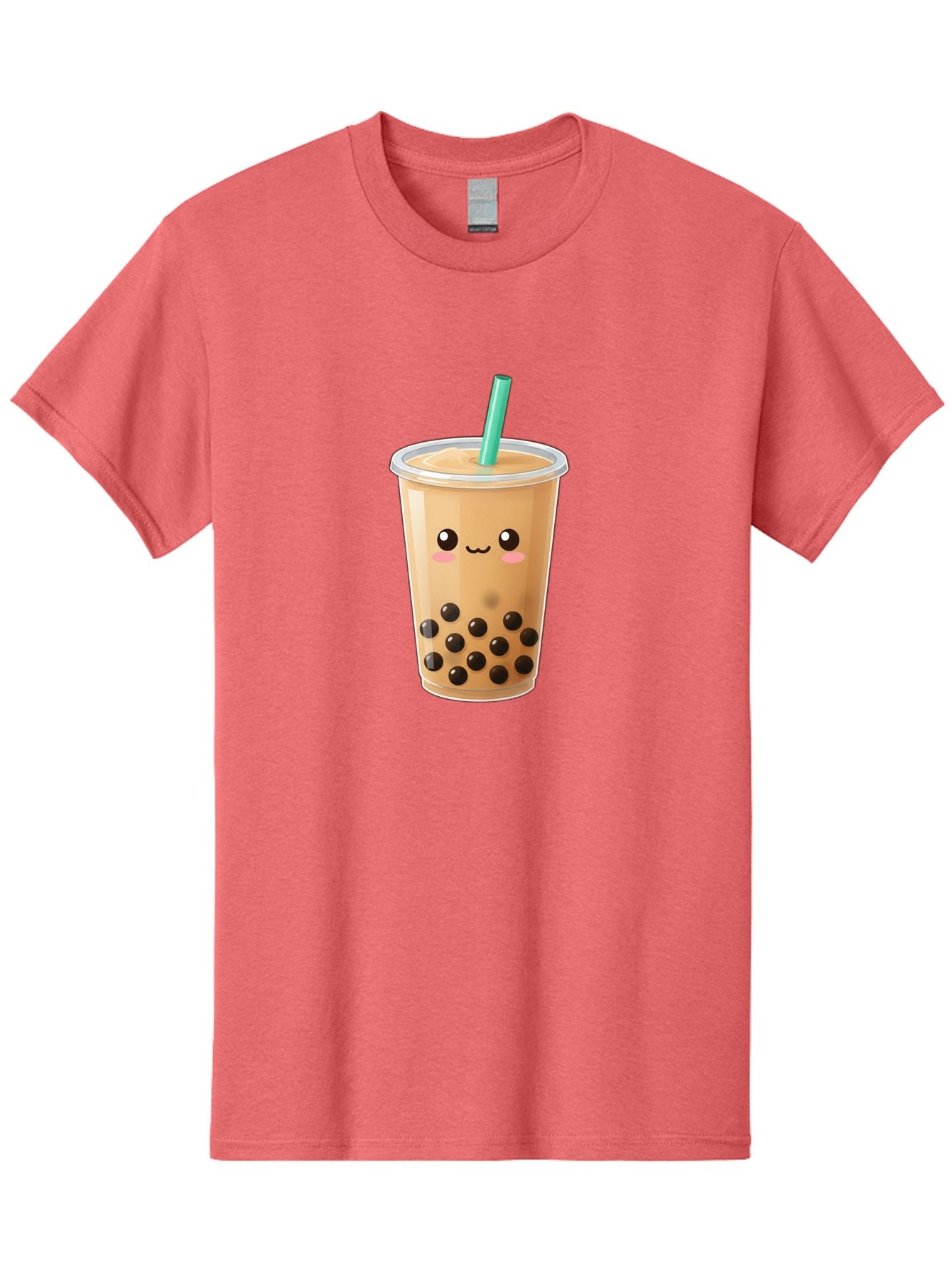 Boba-Tea Men'S Graphic Tee, 100% Cotton, Comfortable Casual Summer Wear, Machine Washable, Milk Tea, Boba Drink, Bubble Tea, Cartoon Character, Cute Illustration, Tea With Tapioca Pearls, Adorable Face, Smiling Beverage, Tea Culture, Bac673 6