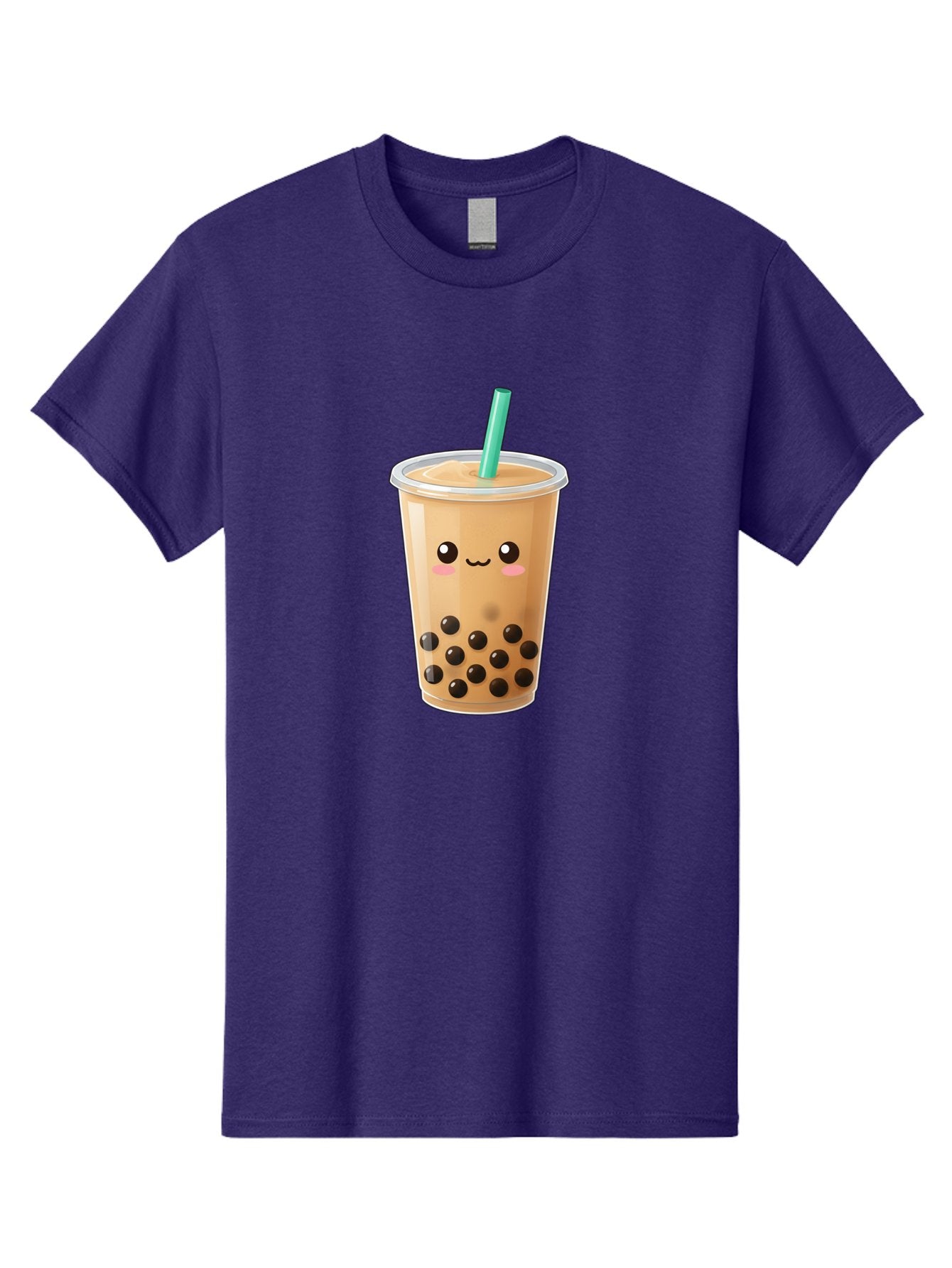 Boba-Tea Men'S Graphic Tee, 100% Cotton, Comfortable Casual Summer Wear, Machine Washable, Milk Tea, Boba Drink, Bubble Tea, Cartoon Character, Cute Illustration, Tea With Tapioca Pearls, Adorable Face, Smiling Beverage, Tea Culture, Bac673 9
