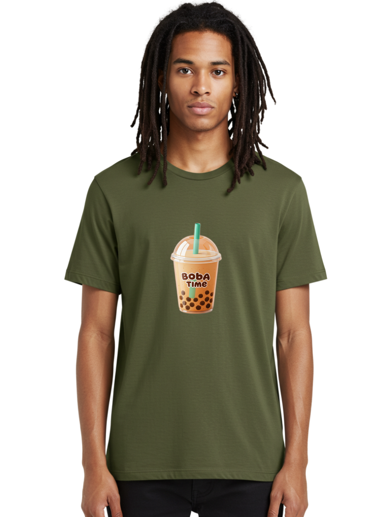 Boba-Time Men'S Graphic Tee, 100% Cotton, Comfortable Casual Summer Wear, Machine Washable, Boba Tea, Bubble Tea, Milk Tea, Tapioca Pearls, Tea Drink, Boba Time, Tea Culture, Milk Tea Lover, Boba Drink, Tea Time, Bubble Tea Lover Bac674 24