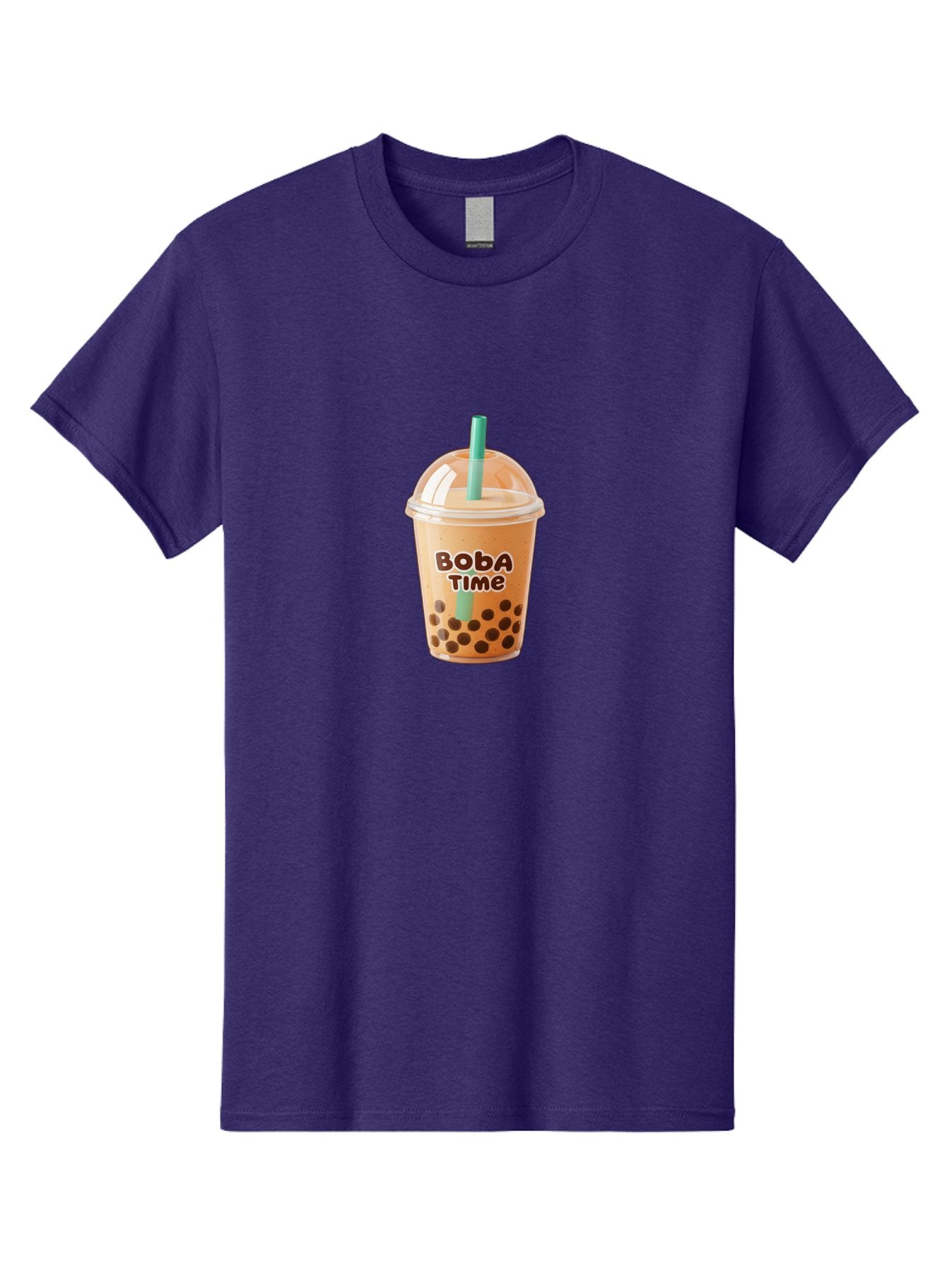 Boba-Time Men'S Graphic Tee, 100% Cotton, Comfortable Casual Summer Wear, Machine Washable, Boba Tea, Bubble Tea, Milk Tea, Tapioca Pearls, Tea Drink, Boba Time, Tea Culture, Milk Tea Lover, Boba Drink, Tea Time, Bubble Tea Lover Bac674