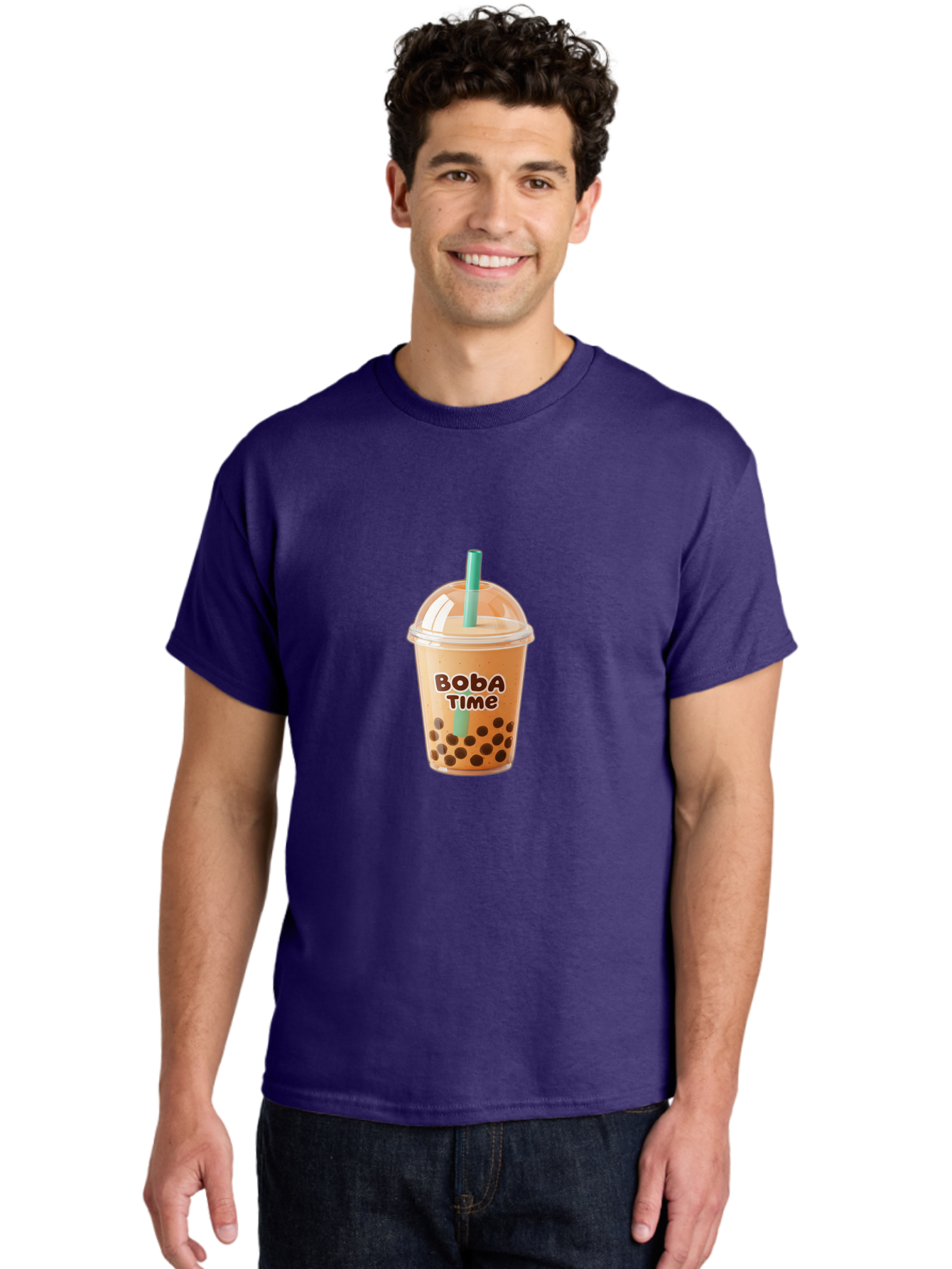 Boba-Time Men'S Graphic Tee, 100% Cotton, Comfortable Casual Summer Wear, Machine Washable, Boba Tea, Bubble Tea, Milk Tea, Tapioca Pearls, Tea Drink, Boba Time, Tea Culture, Milk Tea Lover, Boba Drink, Tea Time, Bubble Tea Lover Bac674 26