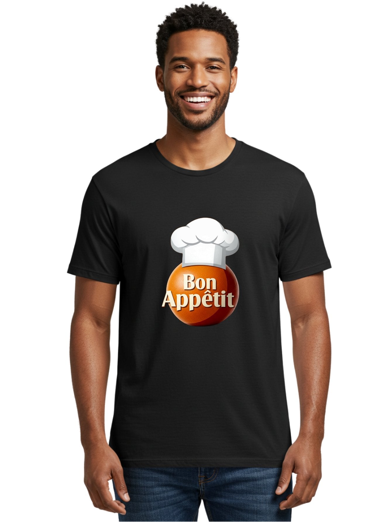Bon-Appetit-1 Men'S Graphic Tee, 100% Cotton, Comfortable Casual Summer Wear, Machine Washable, Bon Appetit, Chef Hat, Cooking, Cuisine, Culinary Arts, Chef'S Hat, Gourmet, Fine Dining, Restaurant, Culinary Delights, Foodie, Epicure Bac676 28