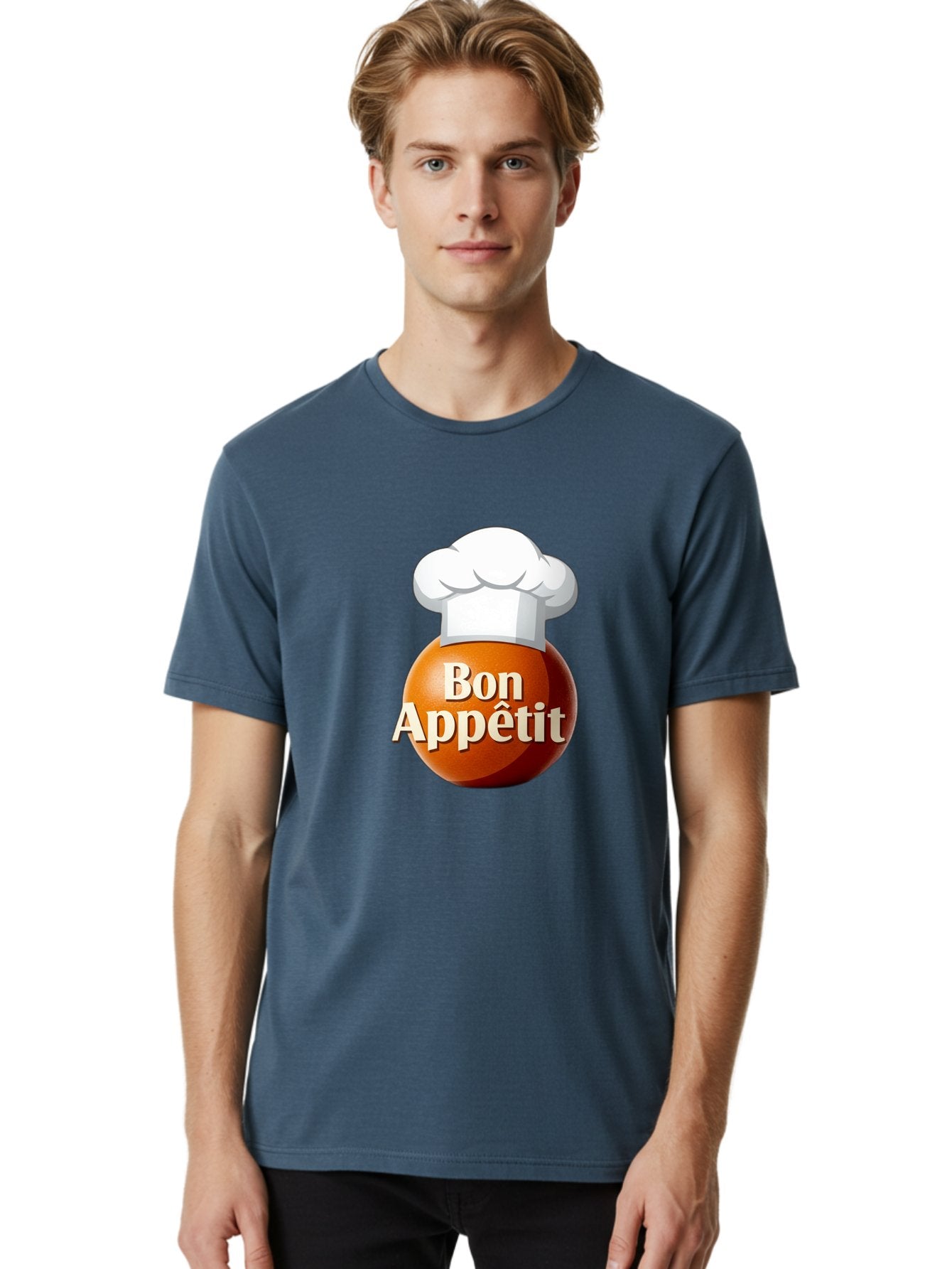 Bon-Appetit-1 Men'S Graphic Tee, 100% Cotton, Comfortable Casual Summer Wear, Machine Washable, Bon Appetit, Chef Hat, Cooking, Cuisine, Culinary Arts, Chef'S Hat, Gourmet, Fine Dining, Restaurant, Culinary Delights, Foodie, Epicure Bac676 17