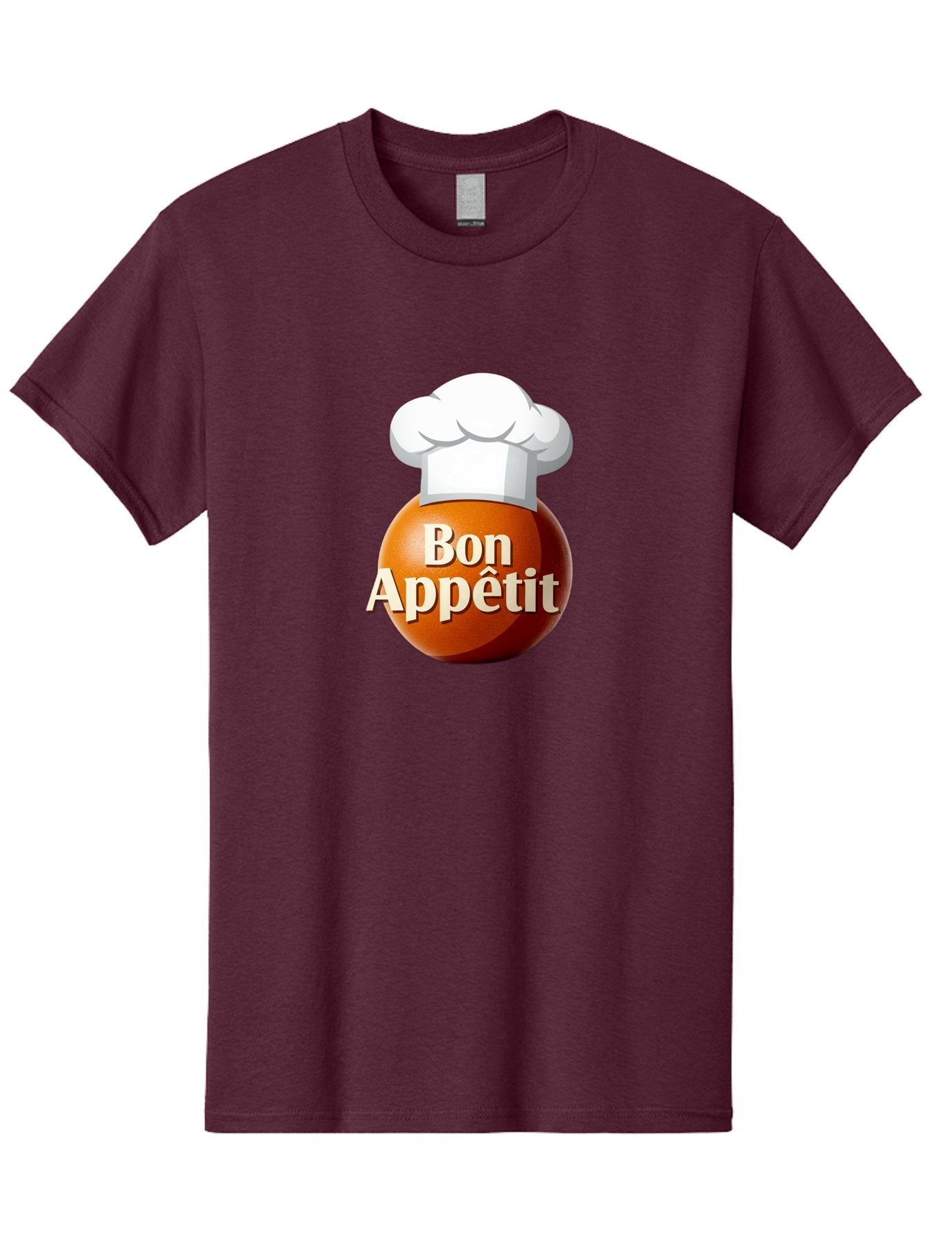 Bon-Appetit-1 Men'S Graphic Tee, 100% Cotton, Comfortable Casual Summer Wear, Machine Washable, Bon Appetit, Chef Hat, Cooking, Cuisine, Culinary Arts, Chef'S Hat, Gourmet, Fine Dining, Restaurant, Culinary Delights, Foodie, Epicure Bac676