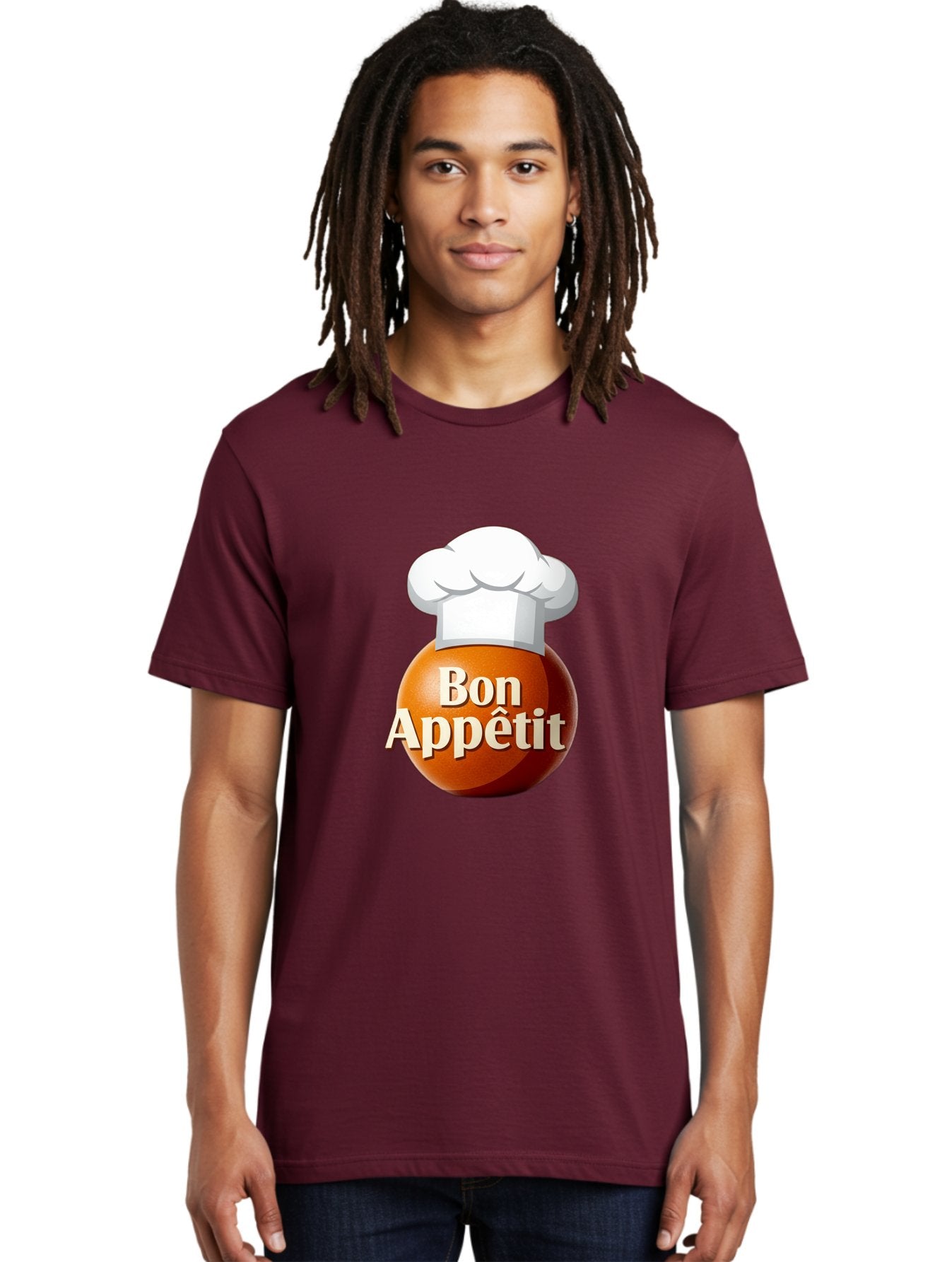 Bon-Appetit-1 Men'S Graphic Tee, 100% Cotton, Comfortable Casual Summer Wear, Machine Washable, Bon Appetit, Chef Hat, Cooking, Cuisine, Culinary Arts, Chef'S Hat, Gourmet, Fine Dining, Restaurant, Culinary Delights, Foodie, Epicure Bac676 19