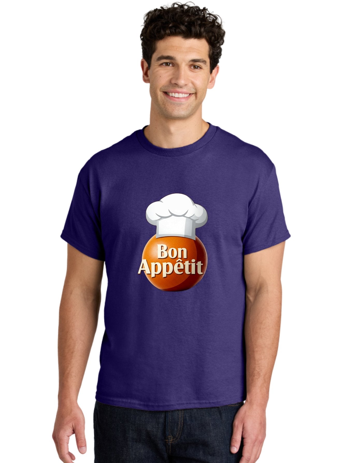 Bon-Appetit-1 Men'S Graphic Tee, 100% Cotton, Comfortable Casual Summer Wear, Machine Washable, Bon Appetit, Chef Hat, Cooking, Cuisine, Culinary Arts, Chef'S Hat, Gourmet, Fine Dining, Restaurant, Culinary Delights, Foodie, Epicure Bac676 22