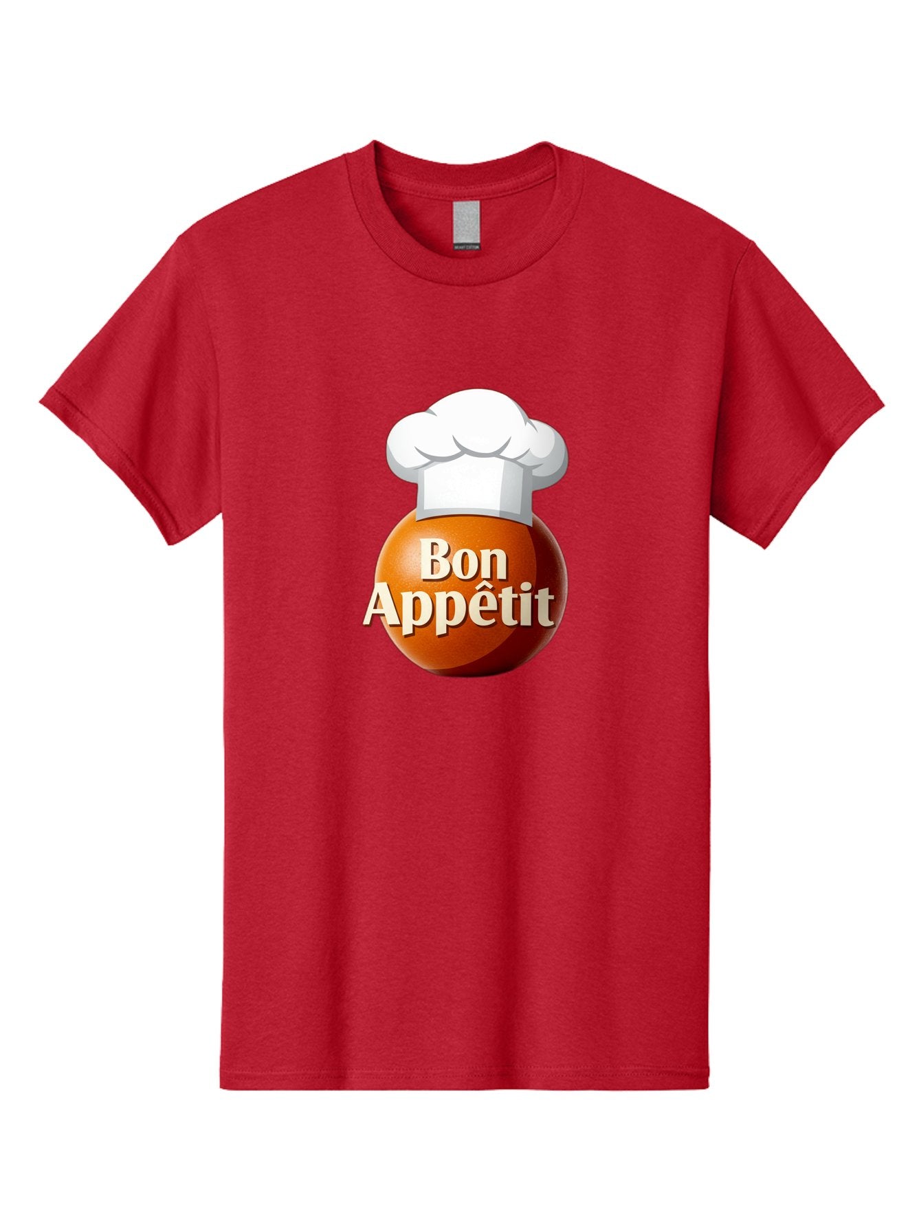 Bon-Appetit-1 Men'S Graphic Tee, 100% Cotton, Comfortable Casual Summer Wear, Machine Washable, Bon Appetit, Chef Hat, Cooking, Cuisine, Culinary Arts, Chef'S Hat, Gourmet, Fine Dining, Restaurant, Culinary Delights, Foodie, Epicure Bac676
