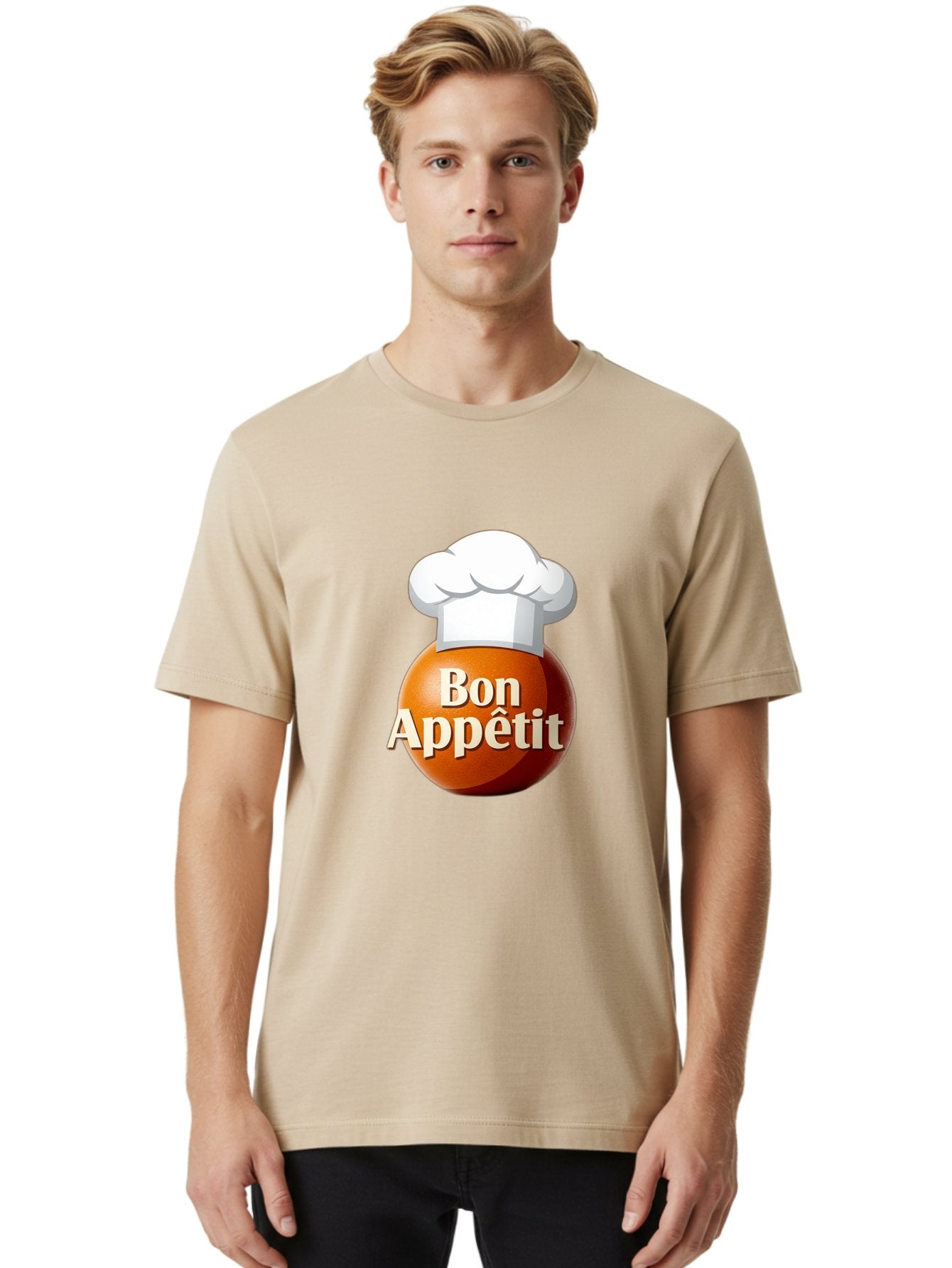 Bon-Appetit-1 Men'S Graphic Tee, 100% Cotton, Comfortable Casual Summer Wear, Machine Washable, Bon Appetit, Chef Hat, Cooking, Cuisine, Culinary Arts, Chef'S Hat, Gourmet, Fine Dining, Restaurant, Culinary Delights, Foodie, Epicure Bac676 20