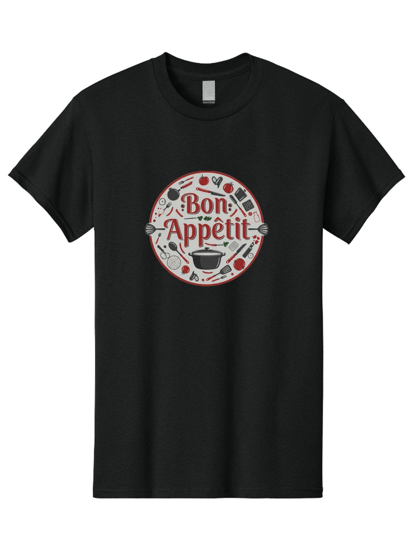 Bon-Appetit-2 Men'S Graphic Tee, 100% Cotton, Comfortable Casual Summer Wear, Machine Washable, Cooking Utensils, Kitchen Tools, Culinary Delights, Gourmet Cuisine, Fine Dining, Cooking Essentials, Kitchen Gadgets, Bon Appetit Bac677 4